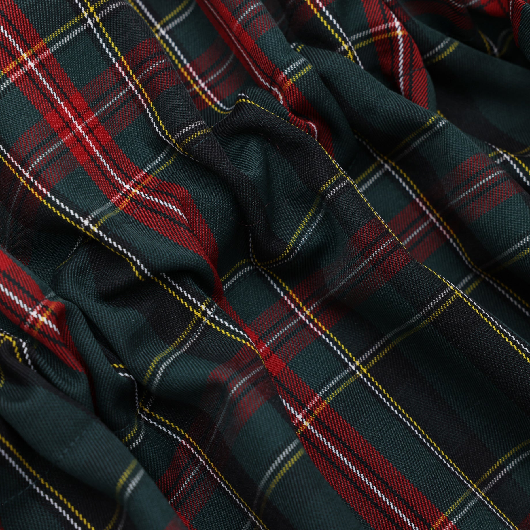 RIBBON DRESS - PLAID(BLACK)
