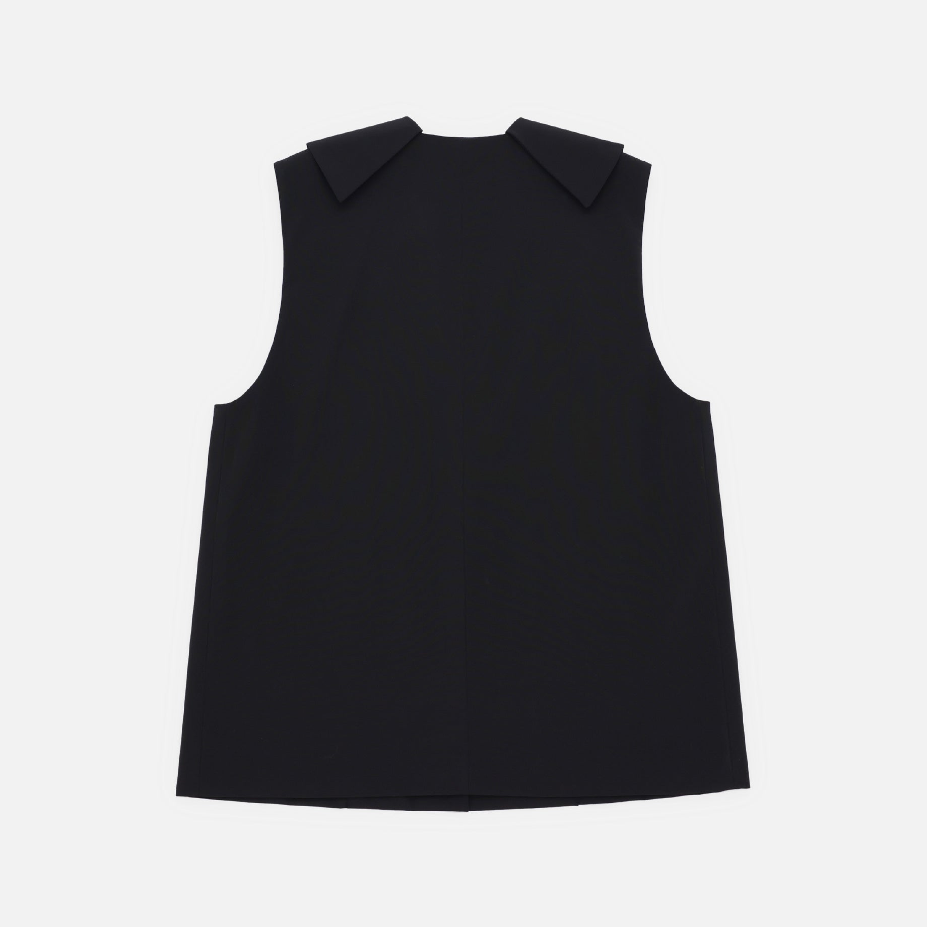 FLAT COLLAR VEST(BLACK)