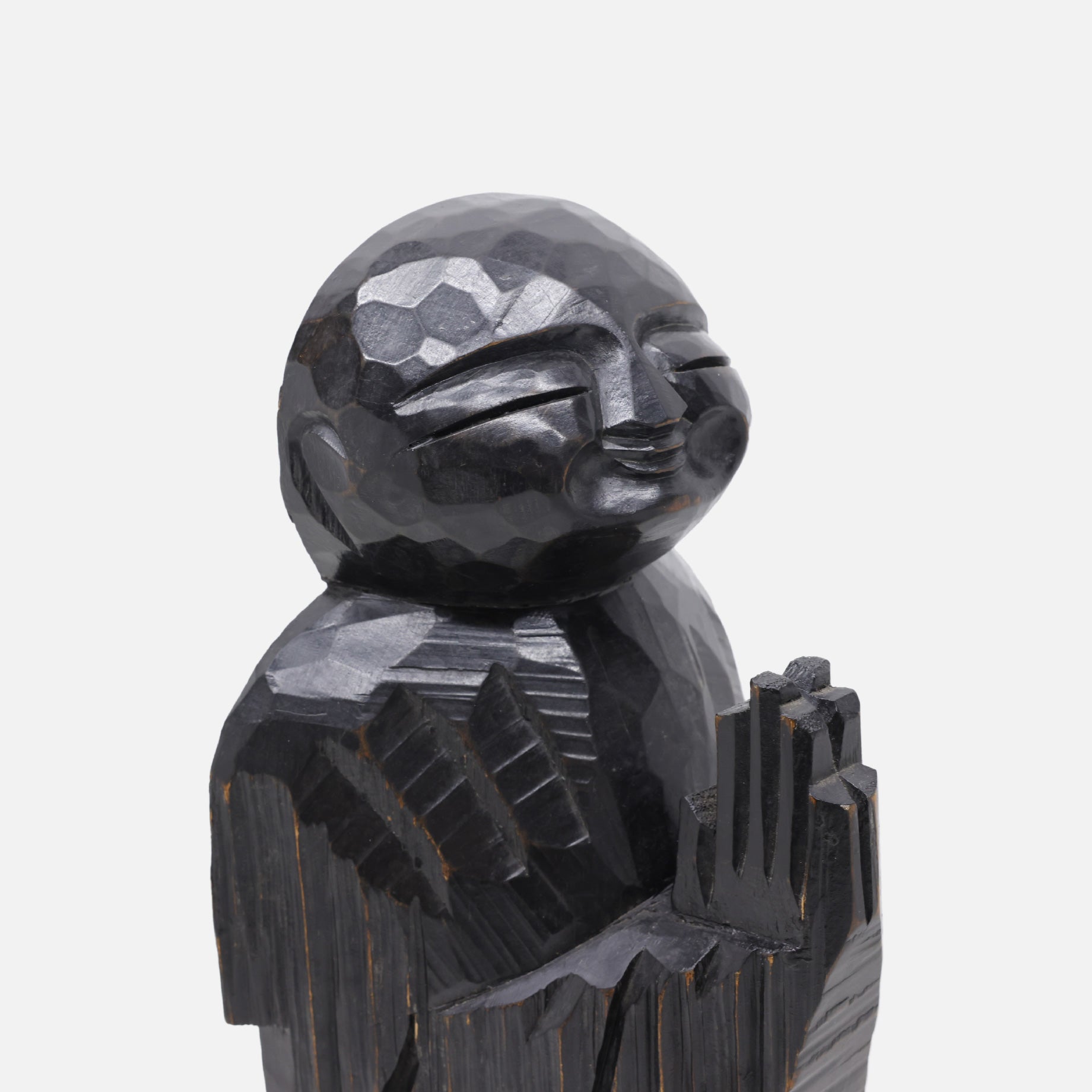 VINTAGE JAPANESE FOLK ART WOOD CARVING(BUDDHA)