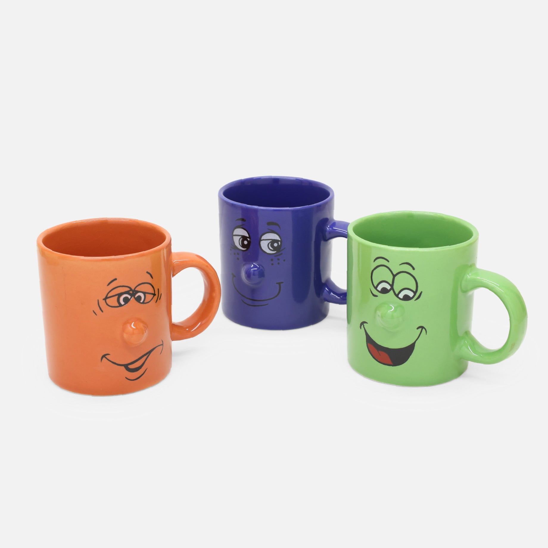 VINTAGE CERAMIC FUNNY DESIGN MUG(BLUE)