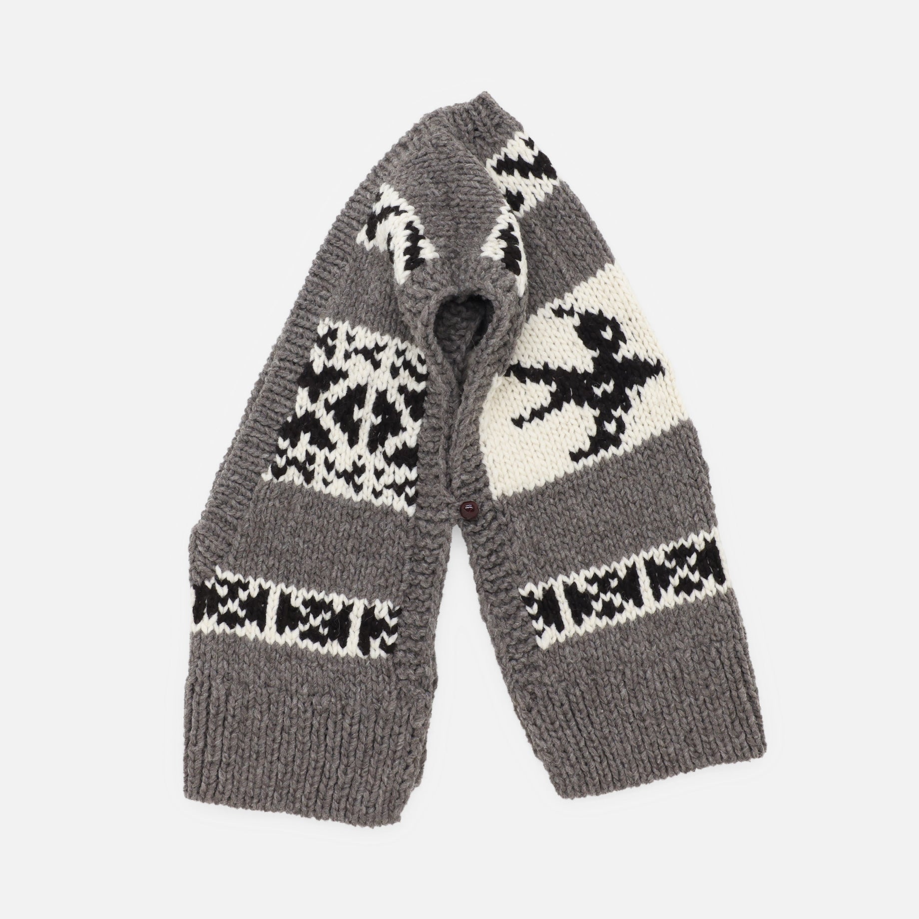 COWICHAN VEST - SWALLOW PATTERN(TAUPE)