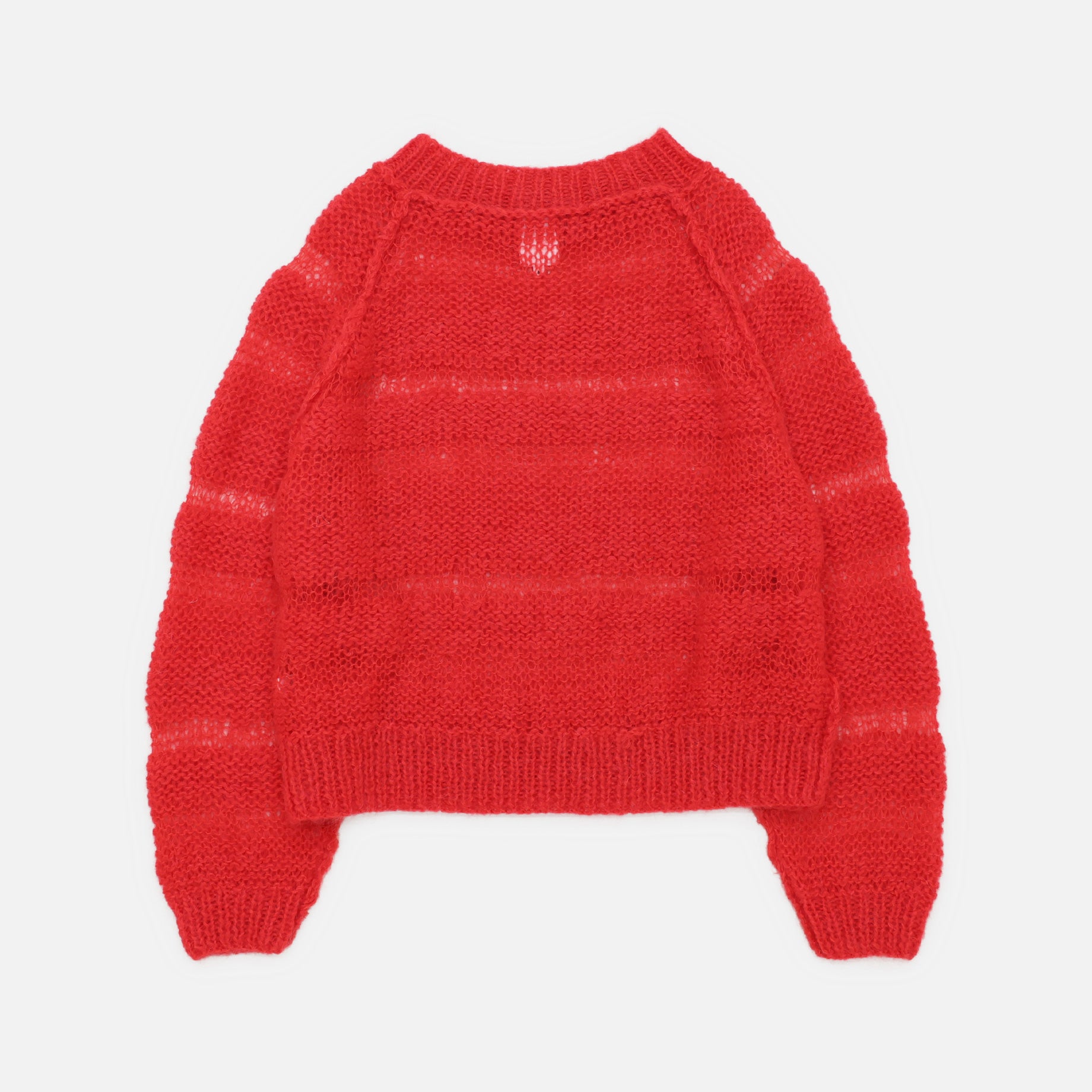 MOHAIR MOCK NECK SWEATER - SOLID(RED)