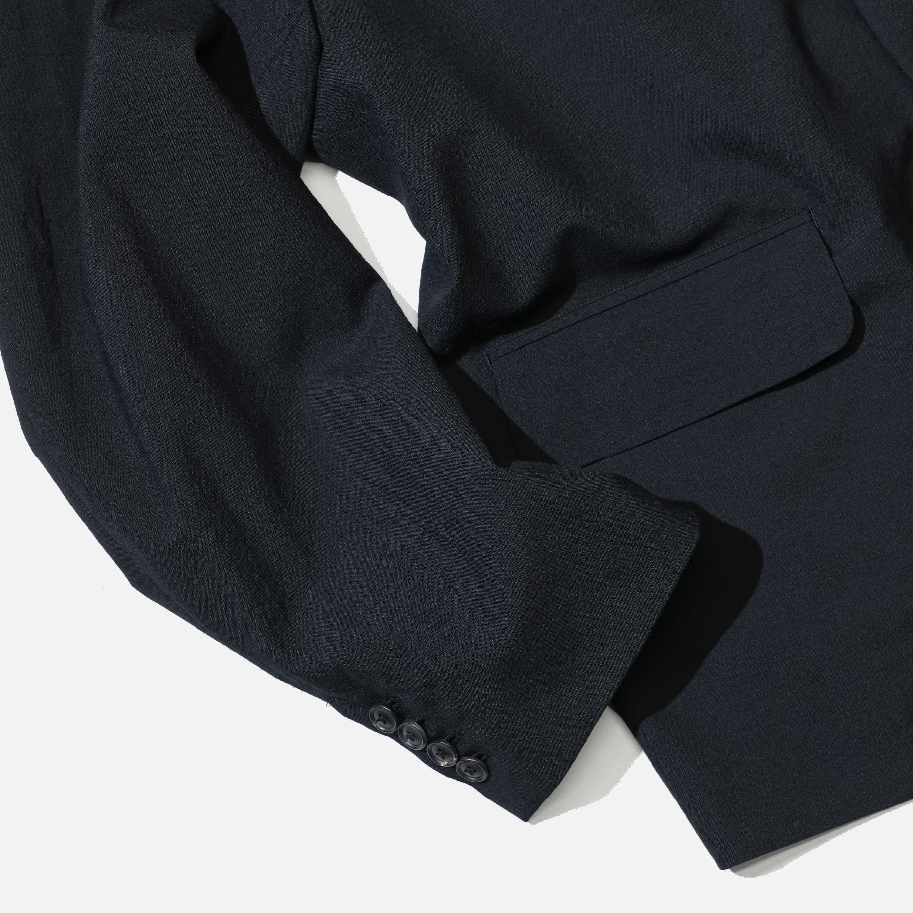 WOOL TROPICAL - 3 BUTTON JACKET(BLACK)