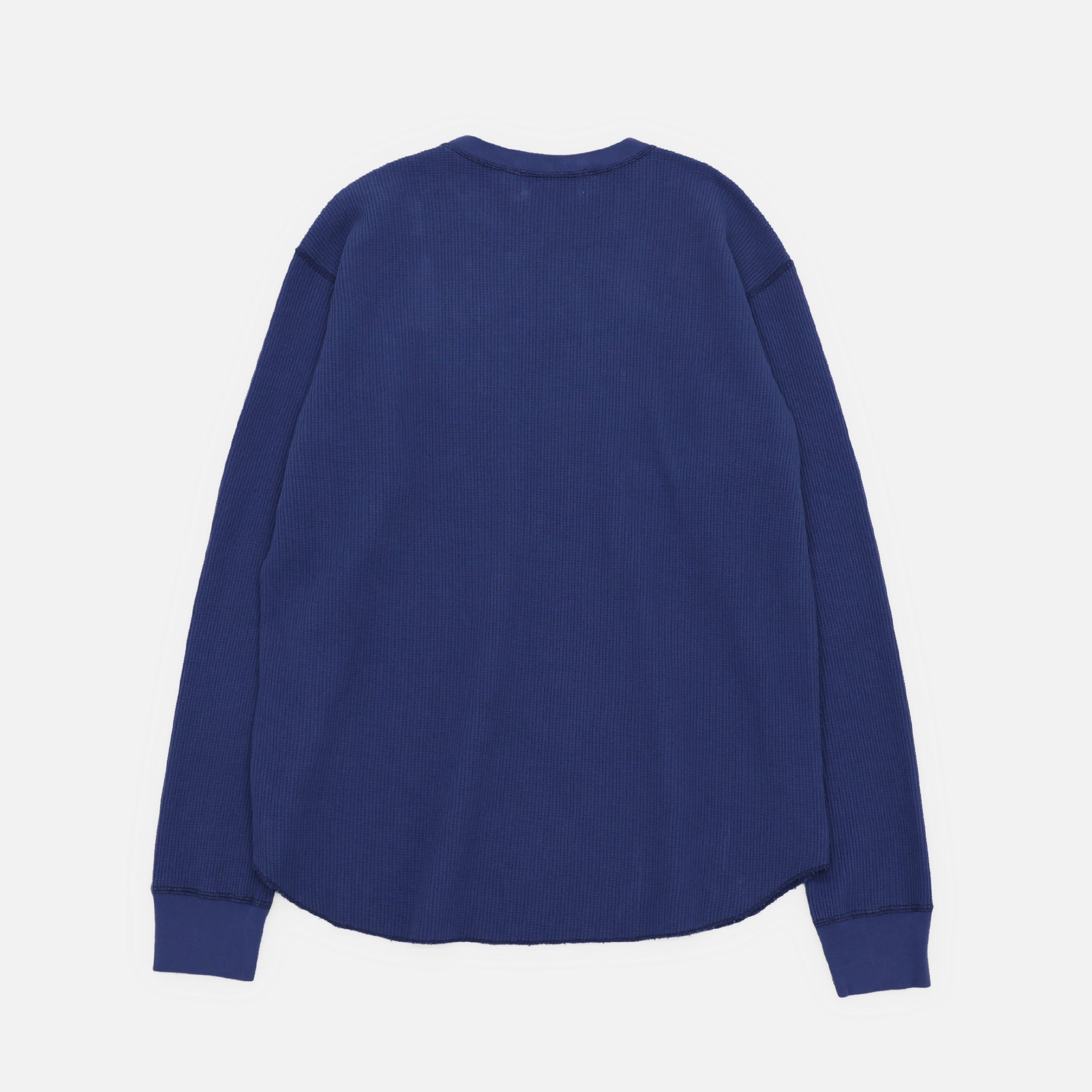 LONG-SLEEVE WAFFLE T-SHIRT(BLUE)