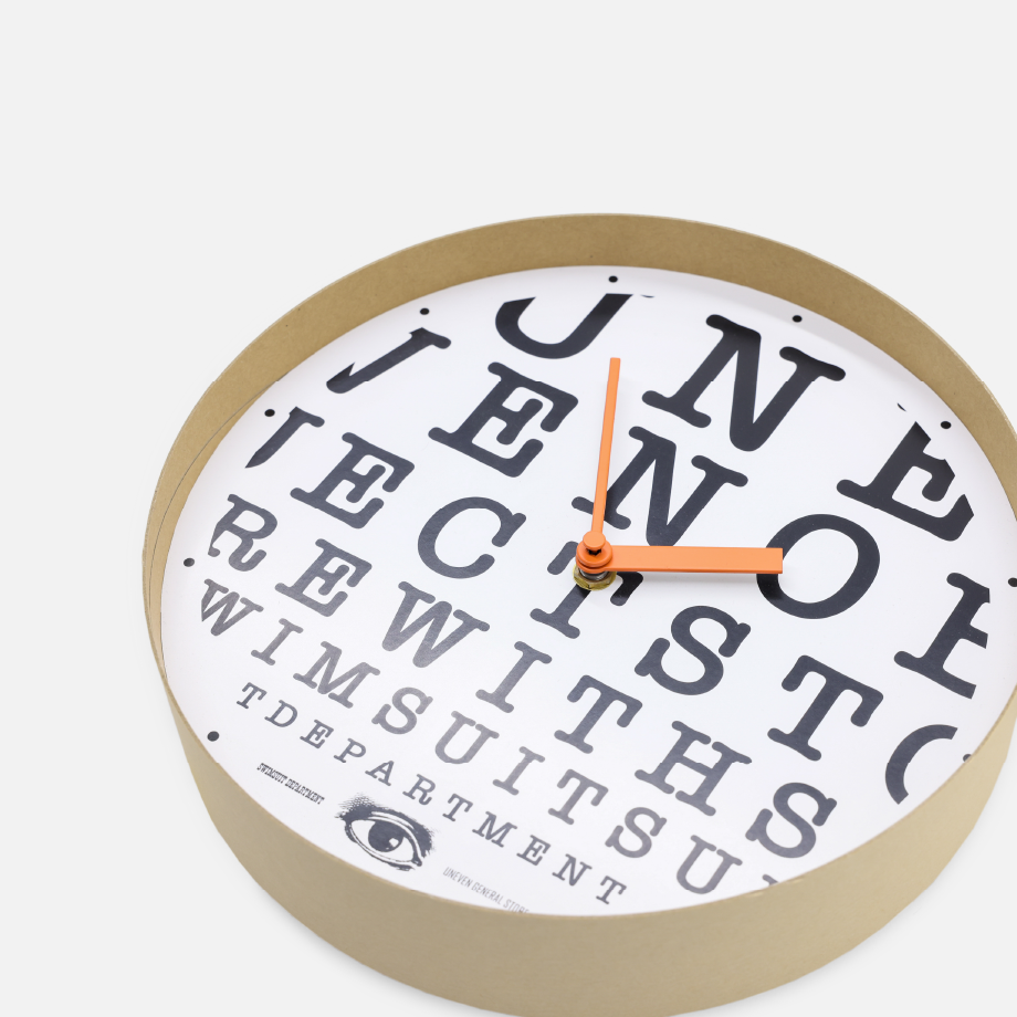 CLOCK DIVISION WALL CLOCK UNEVEN(ORANGE)