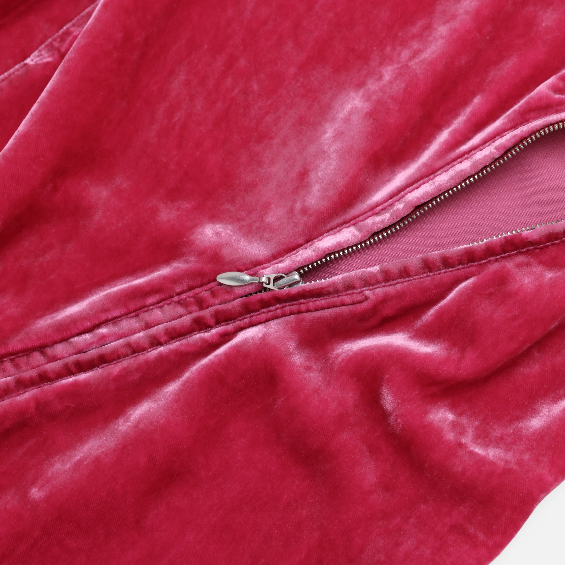 VELVET ZIPPER EASY PANTS(PINK)