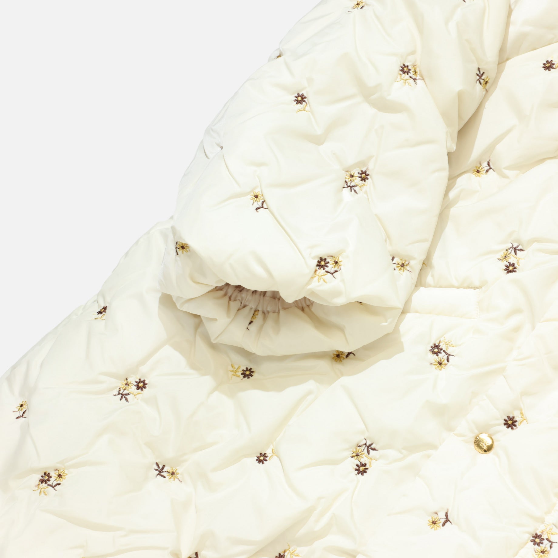 PADDED COAT - ORIGINAL FLORAL EMB.(IVORY)