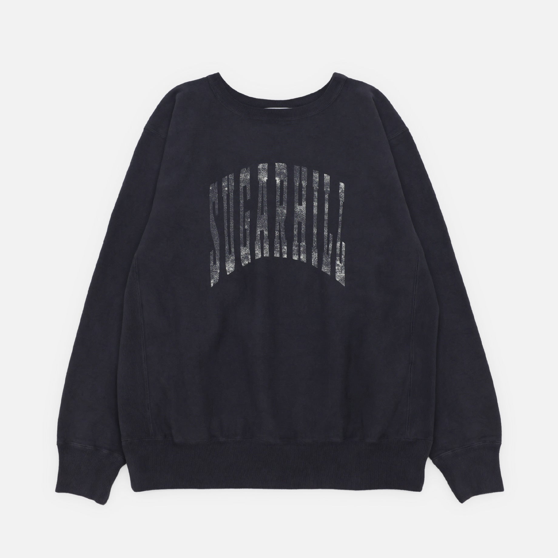 COLLEGE PRINT SWEAT SHIRT(AGED BLACK)