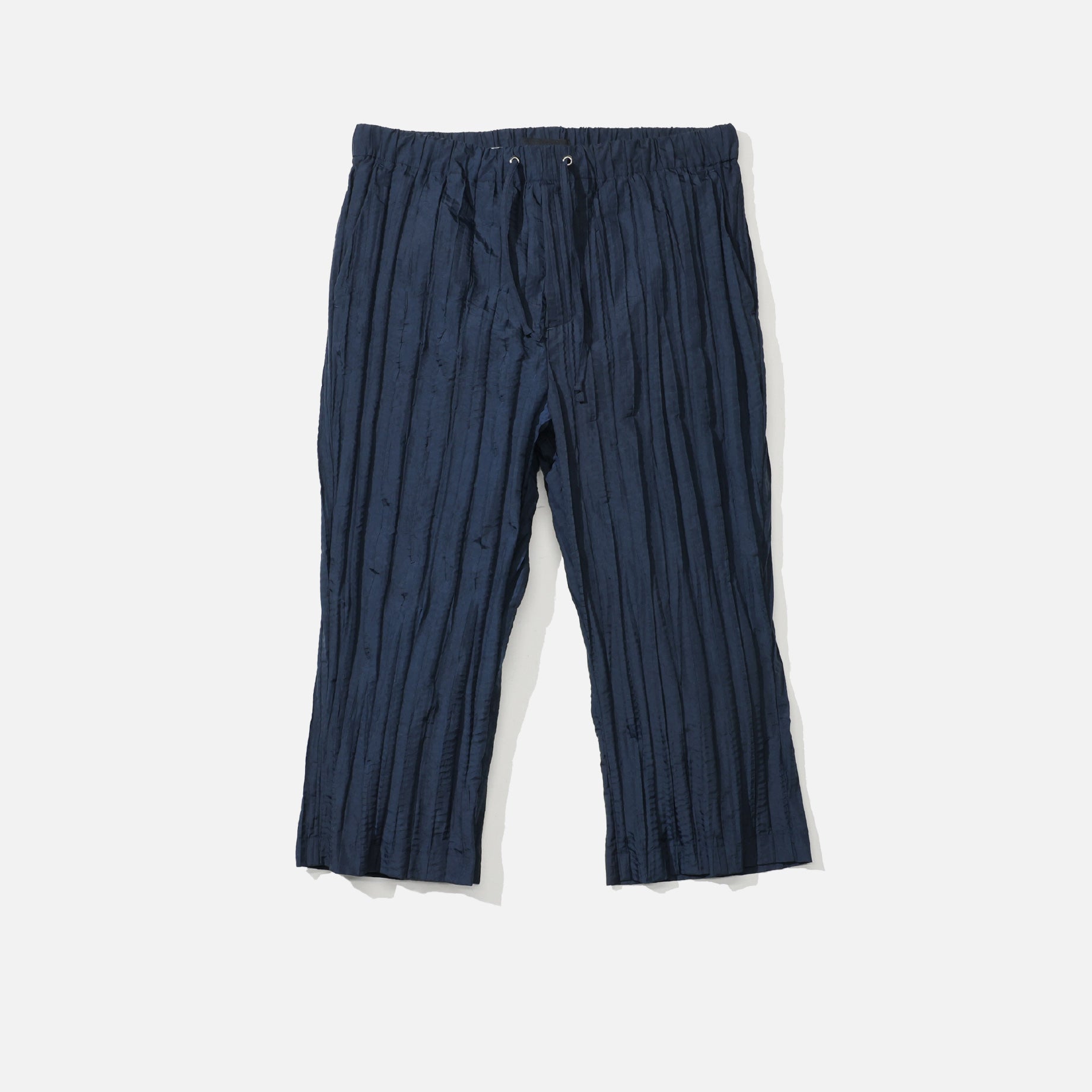 PLEATED CROPPED PANTS(NAVY)