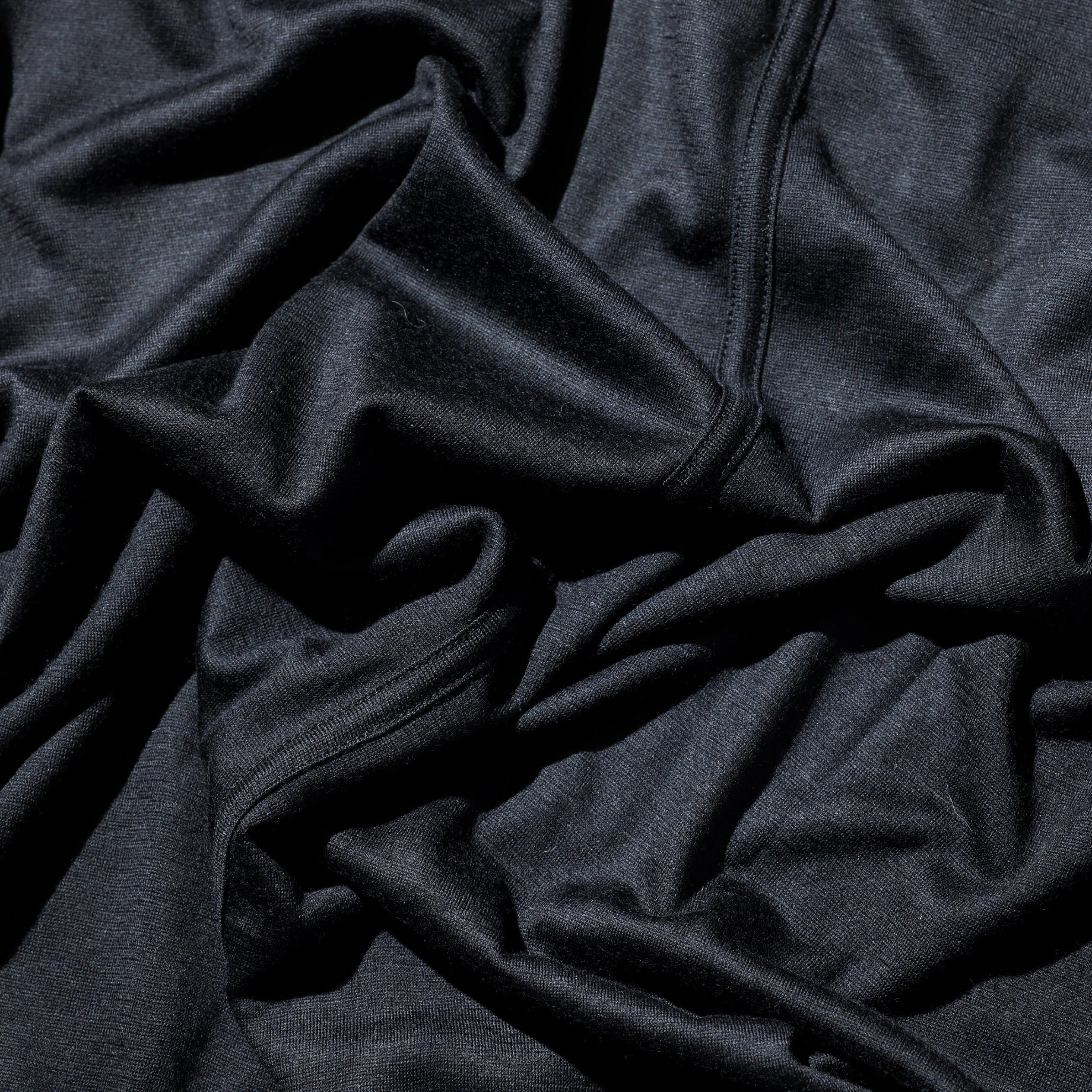 FINE WOOL LONG T (BLACK)