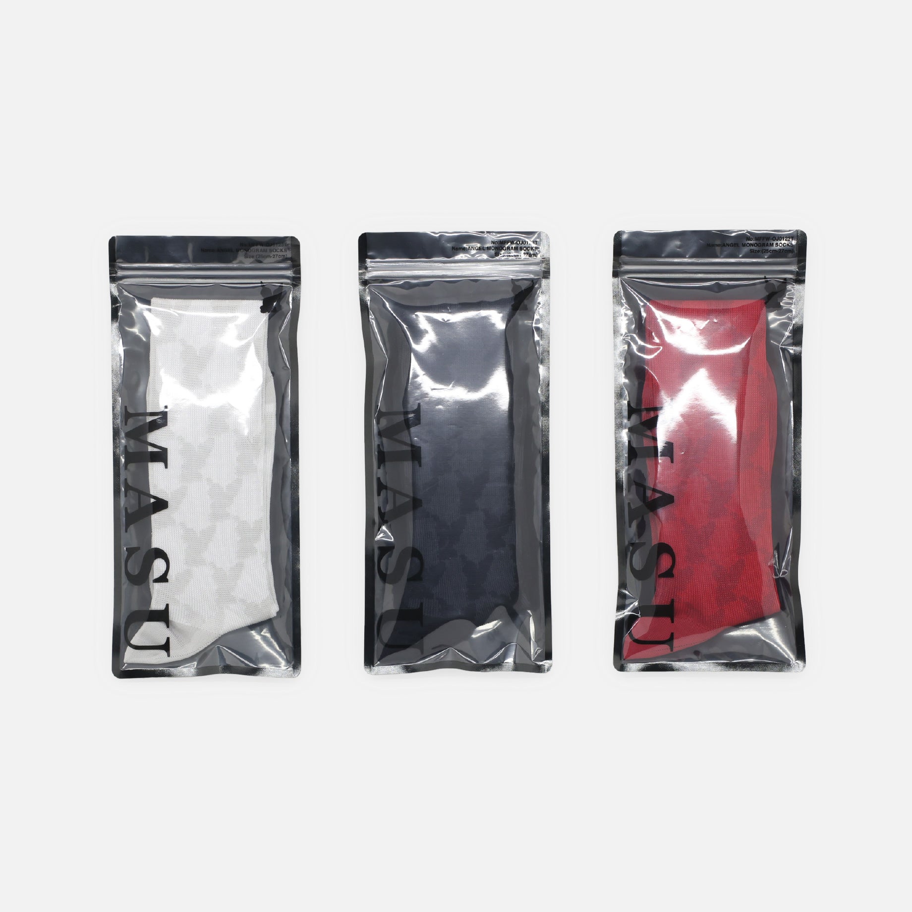 ANGEL MONOGRAM SOCKS (WHITE)