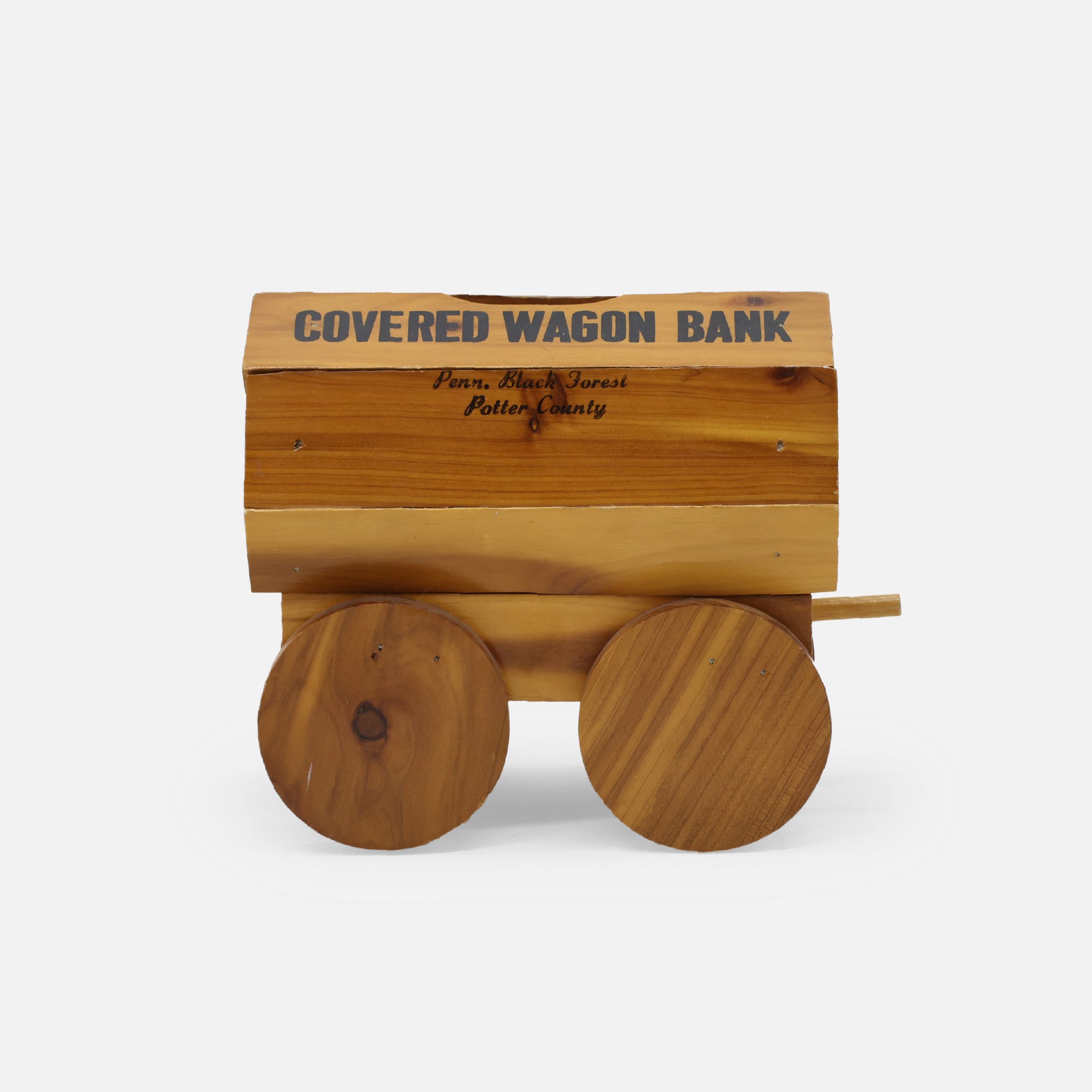 VINTAGE MISCELLANEOUS WOODEN BANK(WAGON)