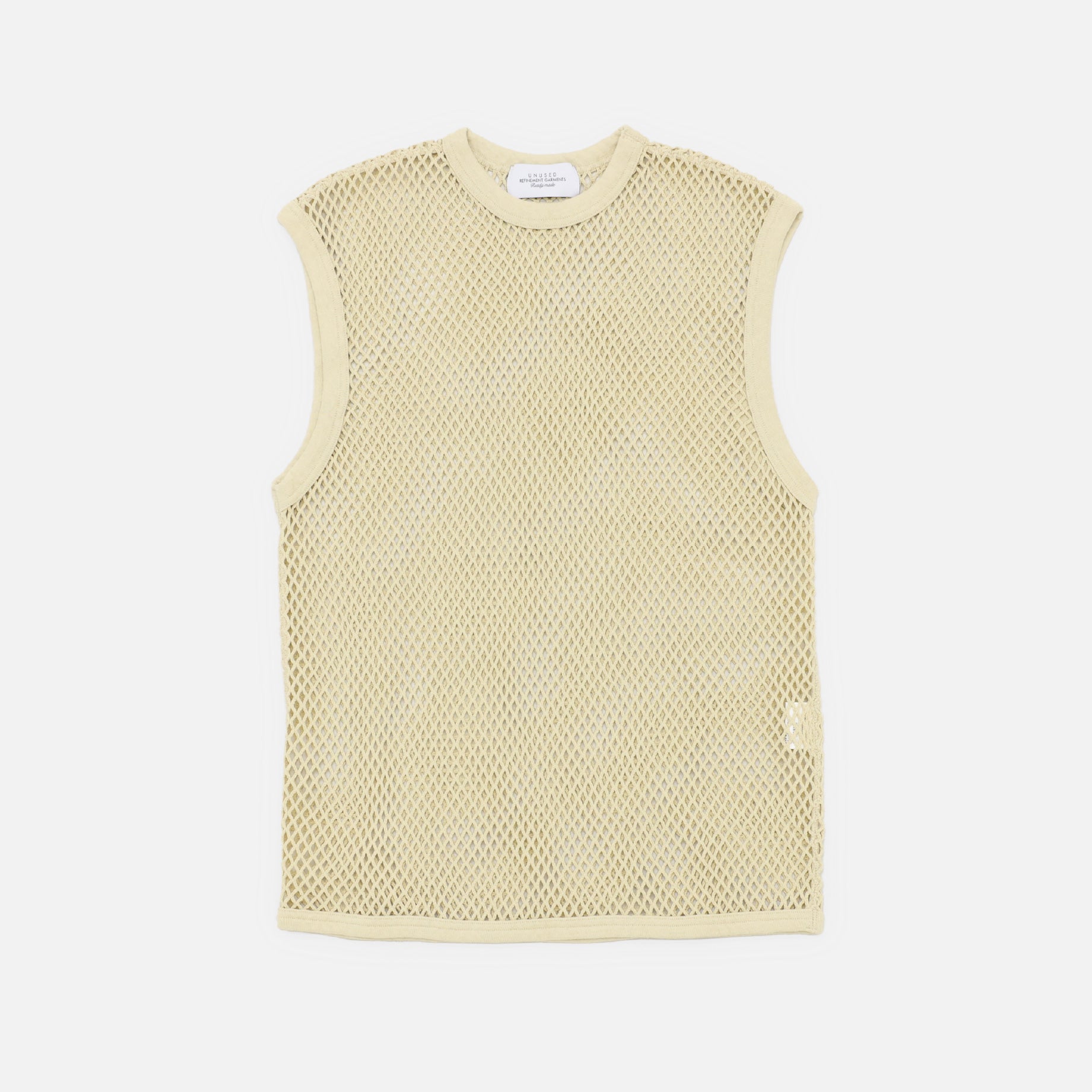 MESH SLEEVELESS TEE(BEIGE)