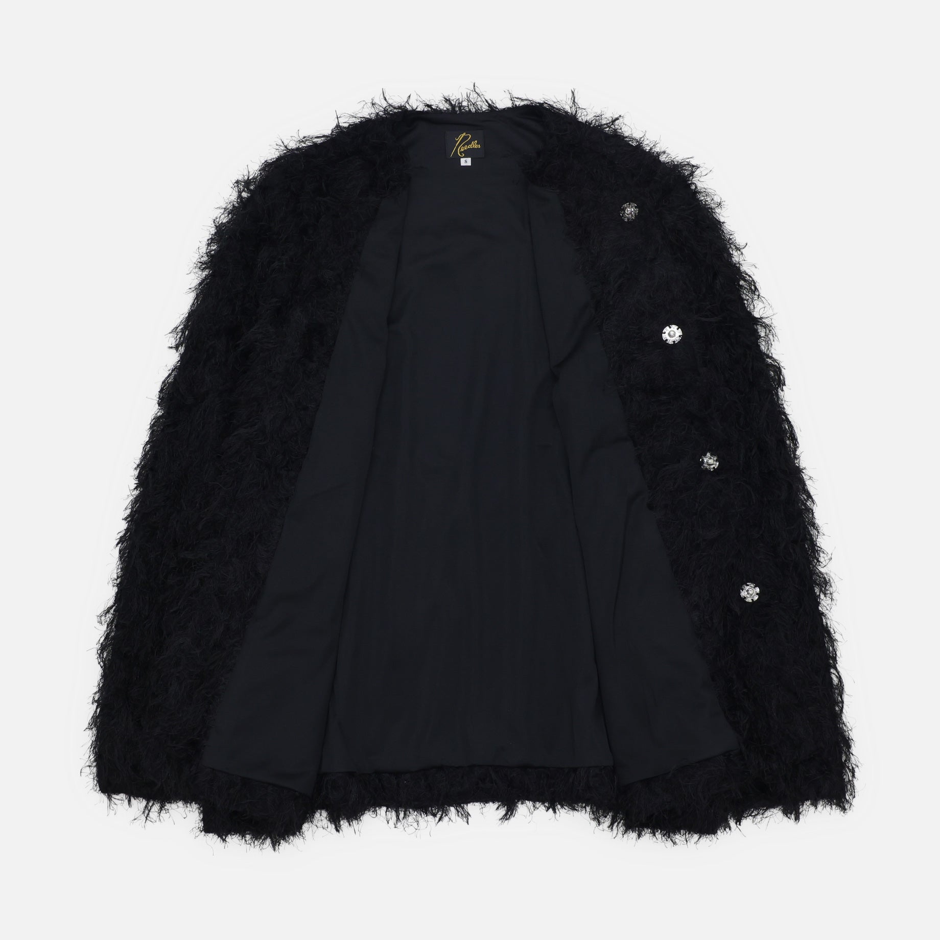 SNAP CARDIGAN JACKET - PE/R ARGYLE FRINGE JQ.(BLACK)