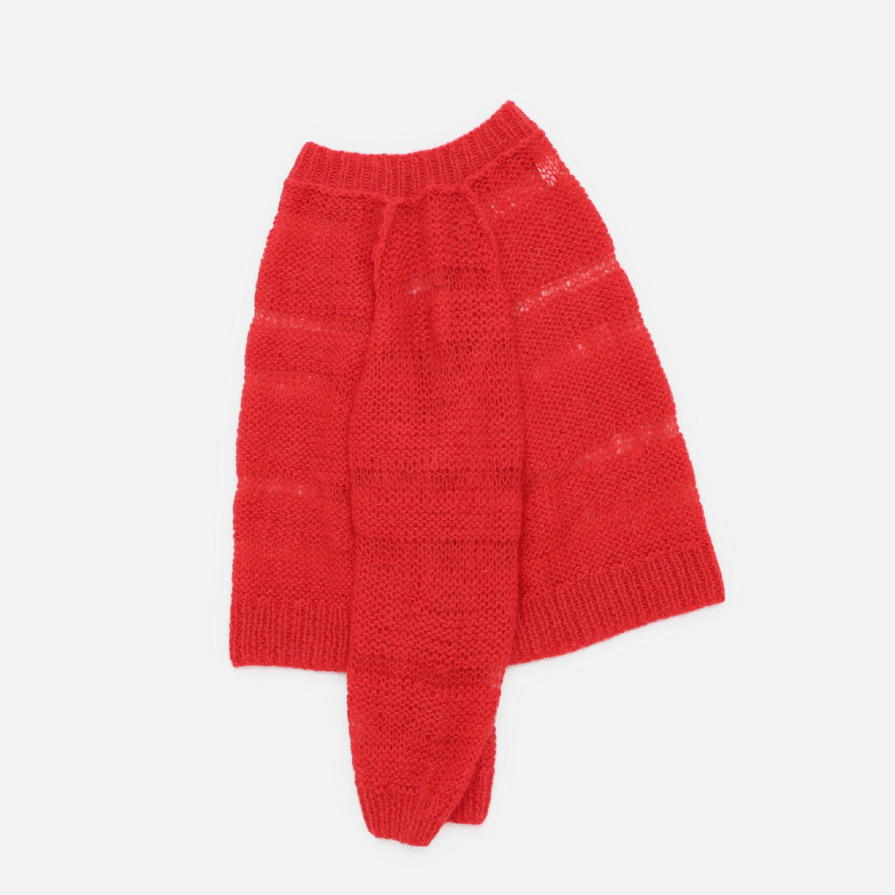 MOHAIR MOCK NECK SWEATER - SOLID(RED)