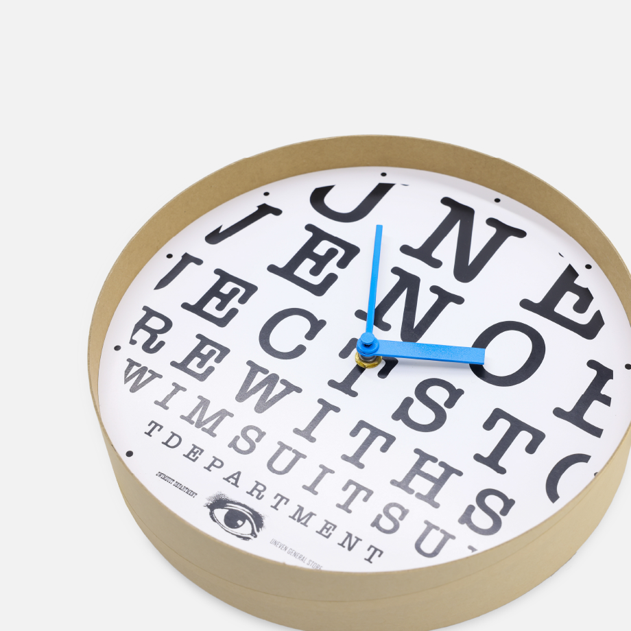 CLOCK DIVISION WALL CLOCK UNEVEN(BLUE)