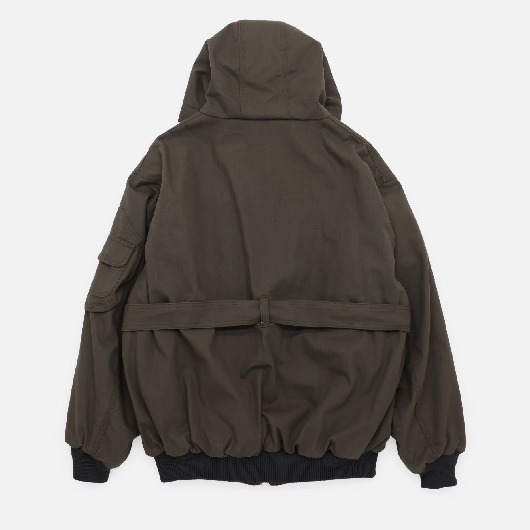 PUFF WORK HOODIE "BIGNESS"(ASH OLIVE)