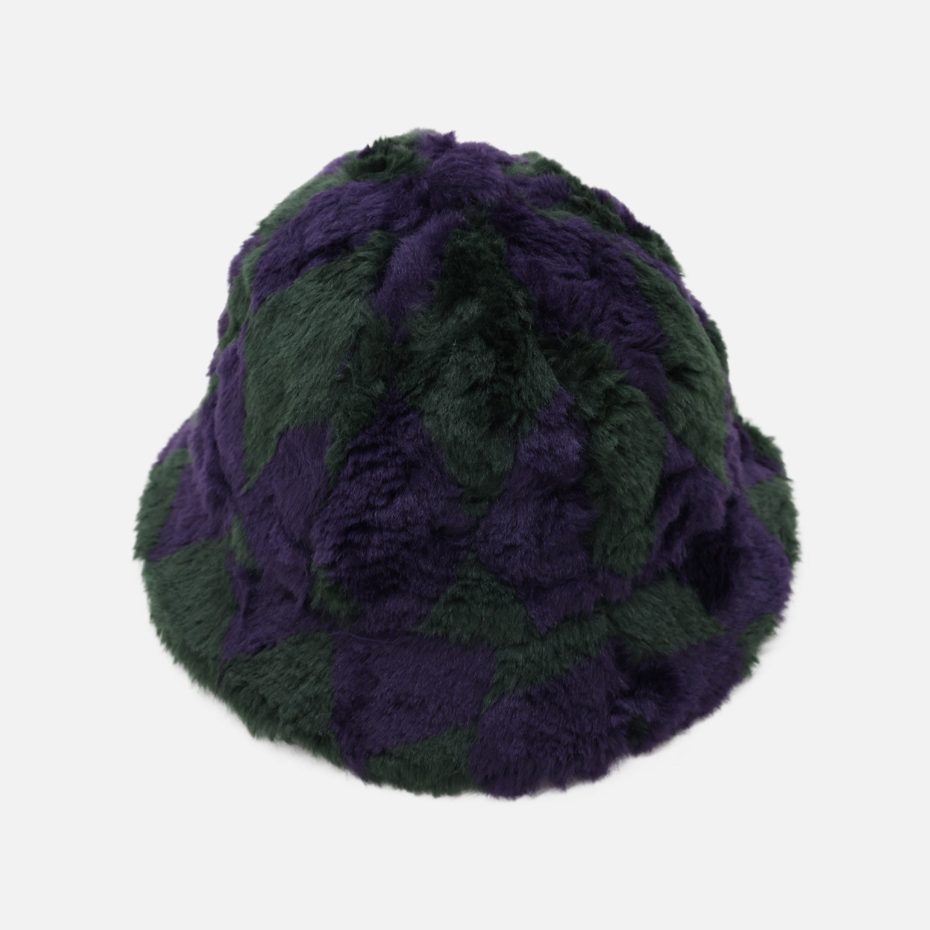 BERMUDA HAT - ACRYIC FUR / ARGYLE(GREEN/PURPLE)