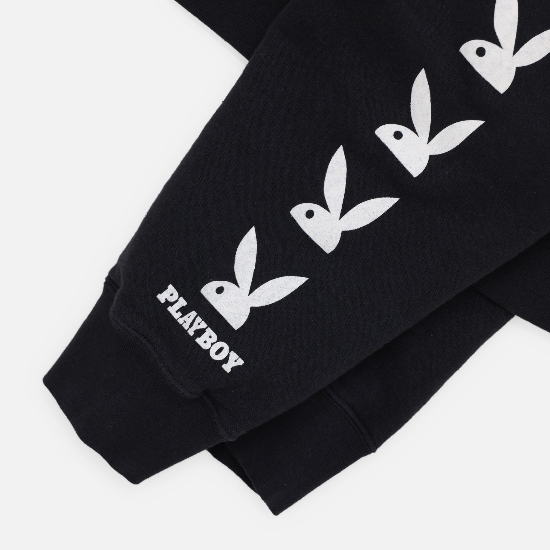 PLAYBOY PRINT SWEAT HOODIE(BLACK)