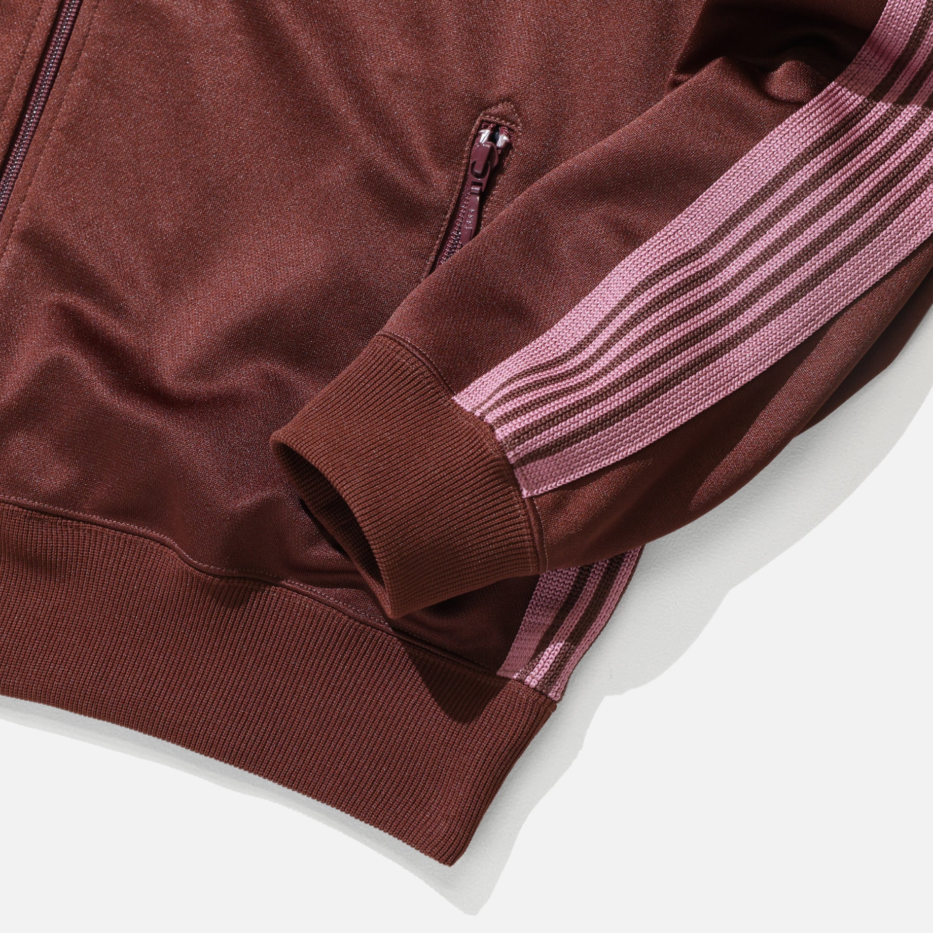 TRACK CREW NECK SHIRT - POLY SMOOTH(BROWN)