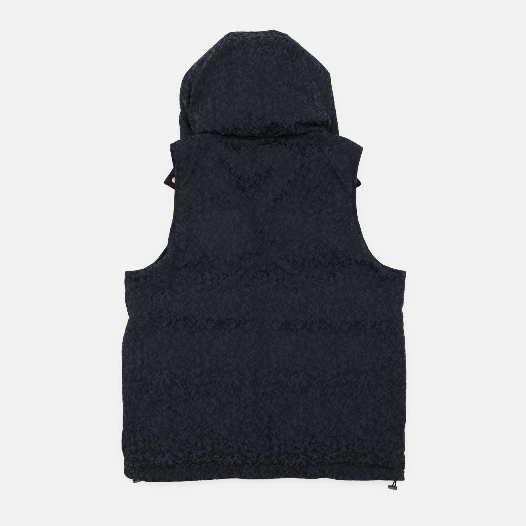 URETHANE JACQUARD PUFFER VEST (BLACK)