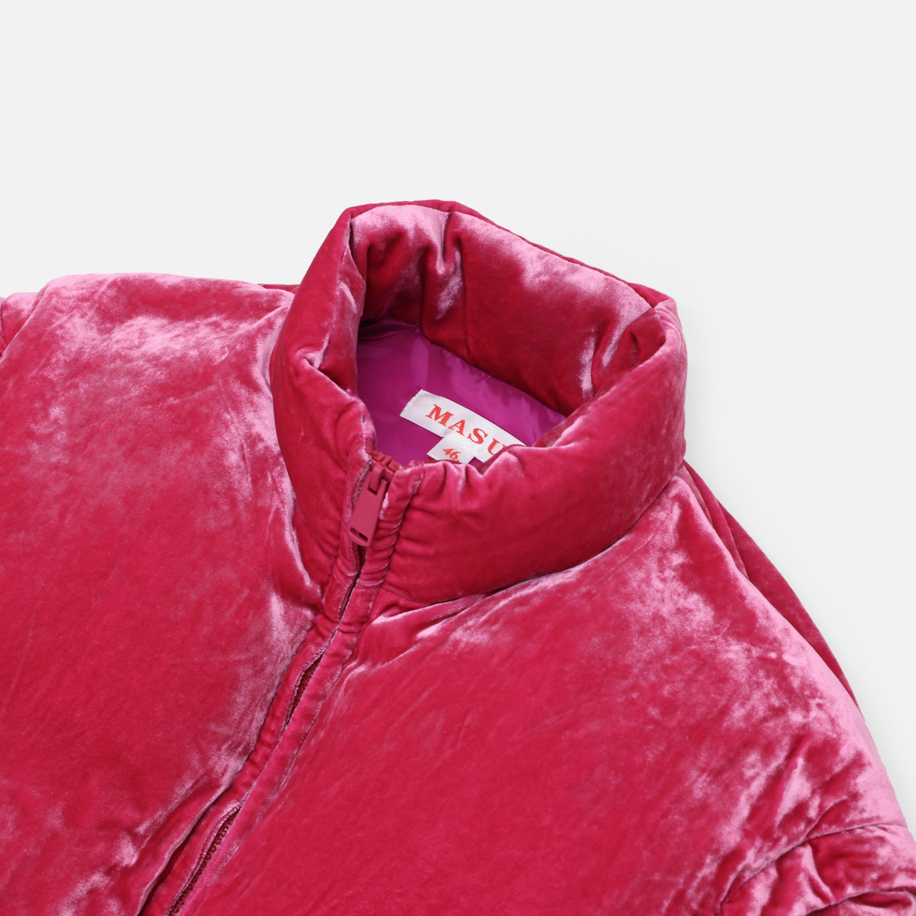 VELVET PUFFER JACKET(PINK)