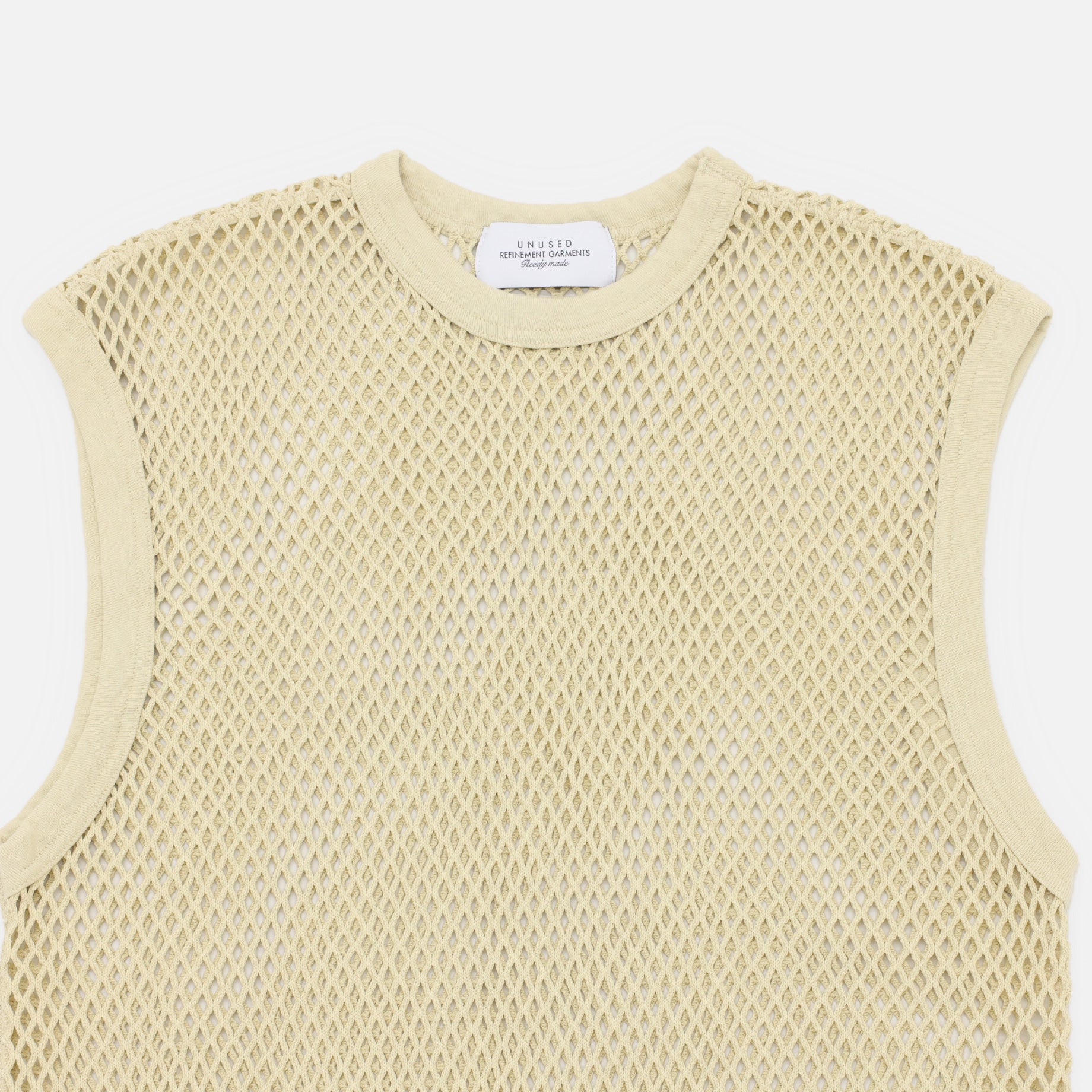 MESH SLEEVELESS TEE(BEIGE)