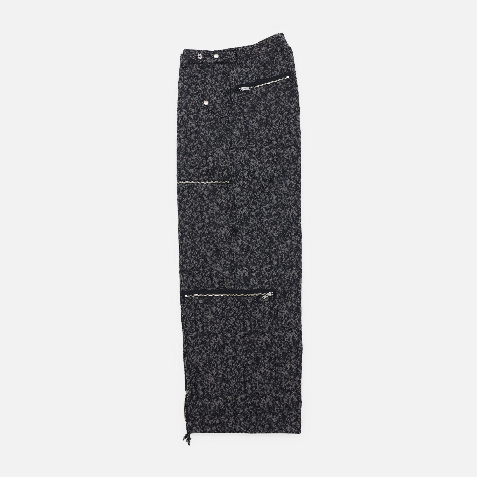 URETHANE JACQUARD PARASHUTE TROUSERS(BLACK&WHITE)