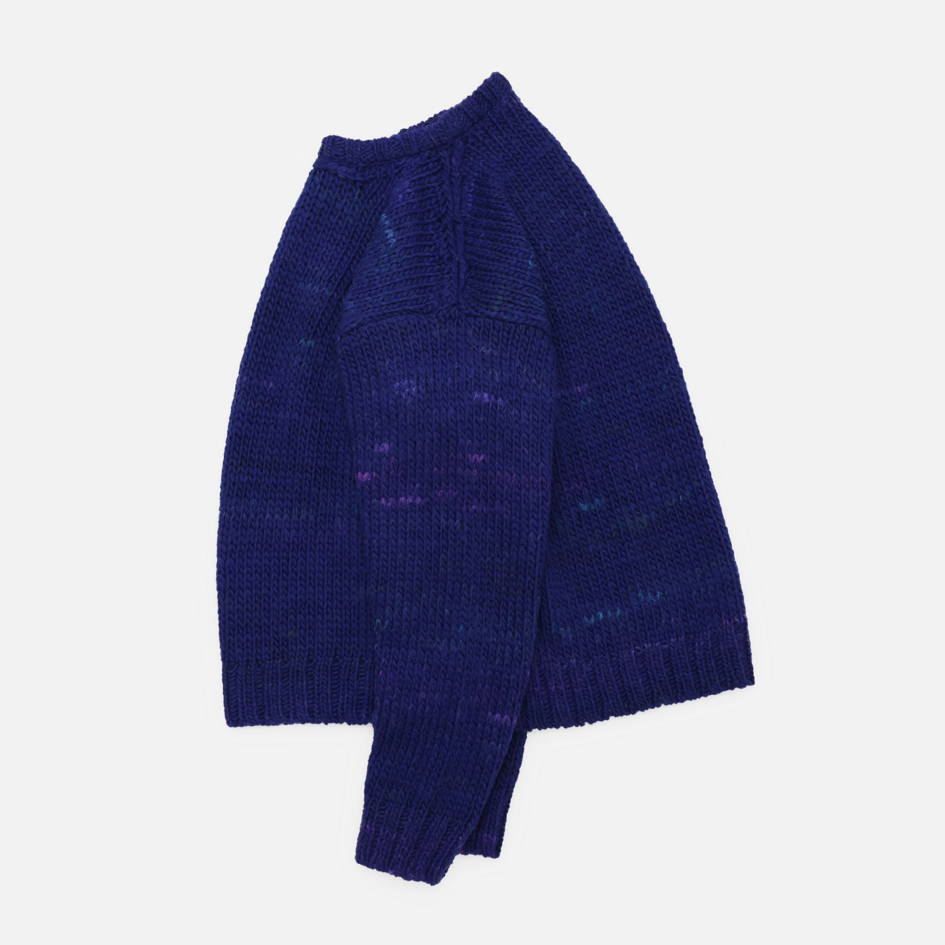 CREW NECK KNIT(BLUE)