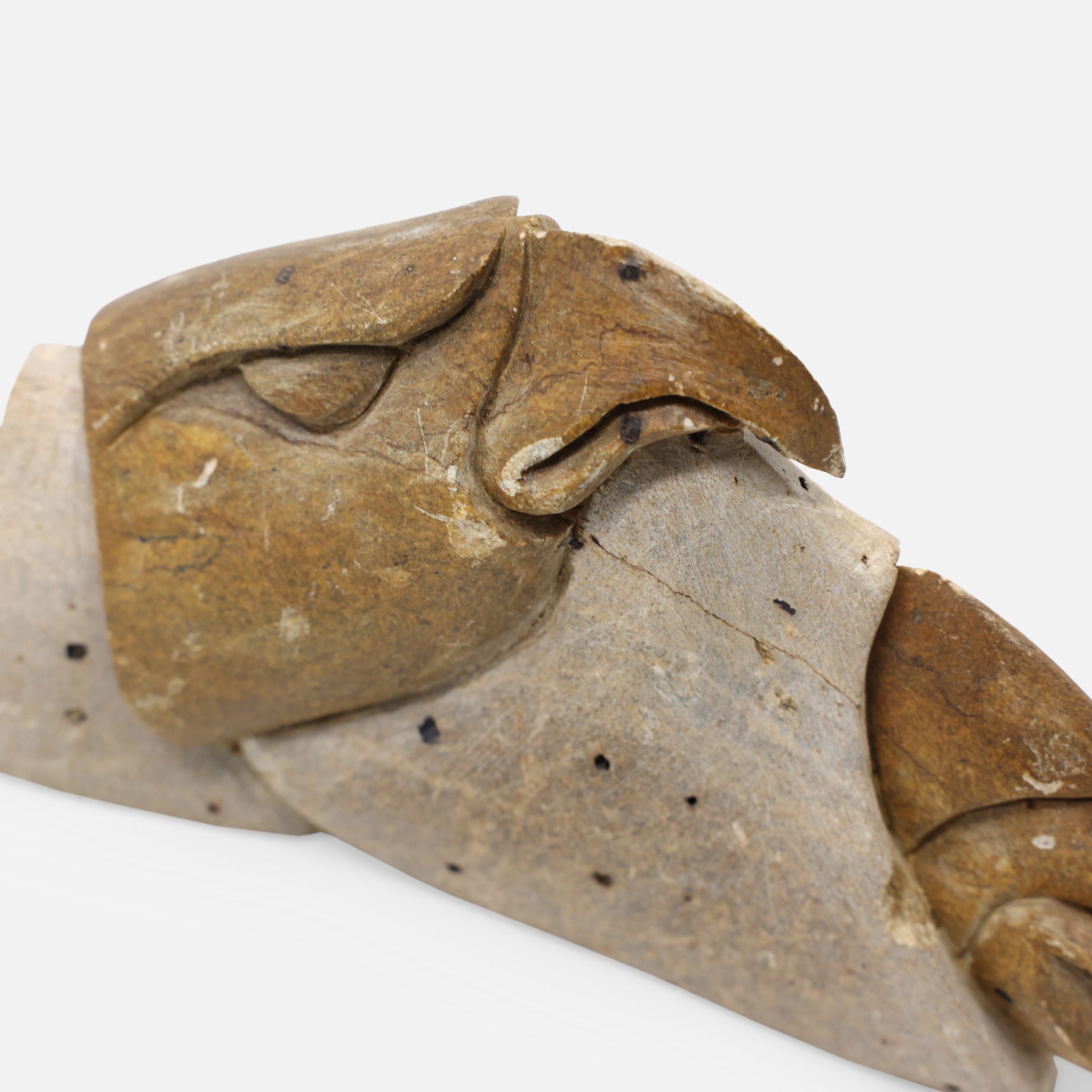 VINTAGE FOLK ART STONE CURVING(EAGLE)