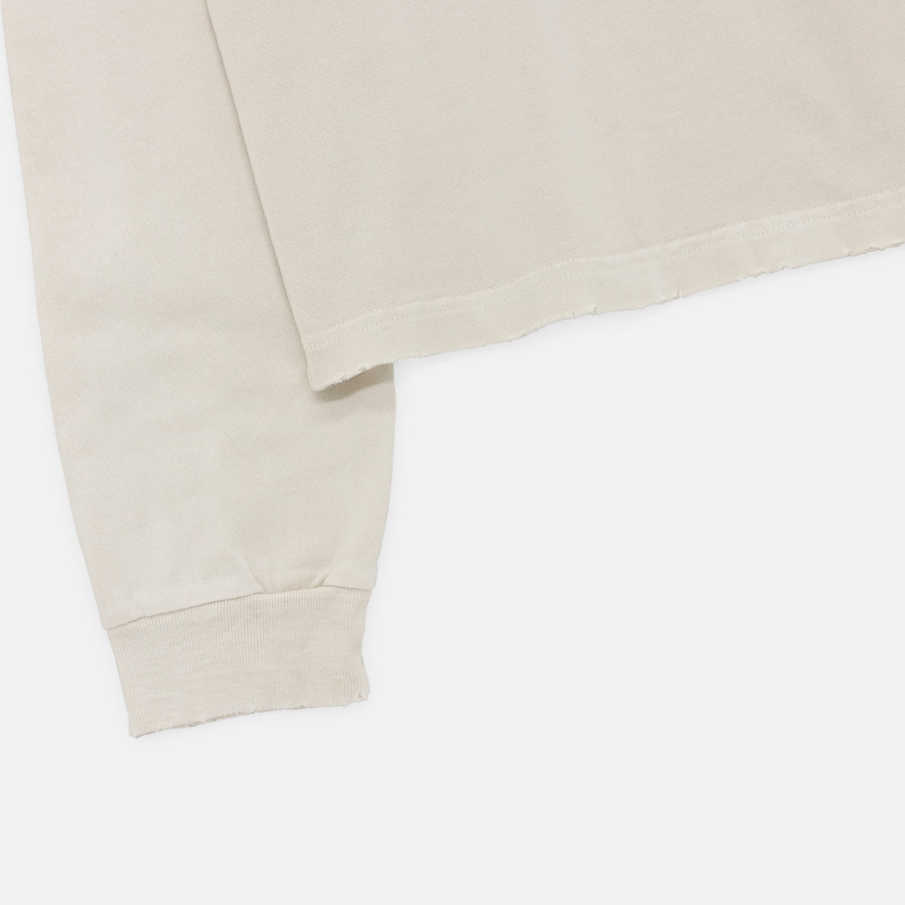 COLLEGE PRINT LONG SLEEVE T-SHIRT(AGED IVORY)