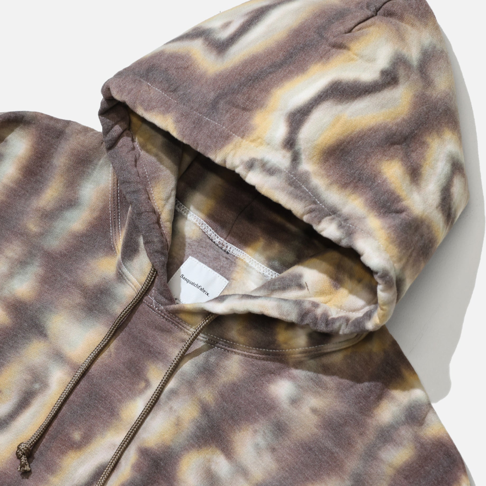 SWEAT HOODIE "MEX STRIPE DYE"(BROWN STRIPE)