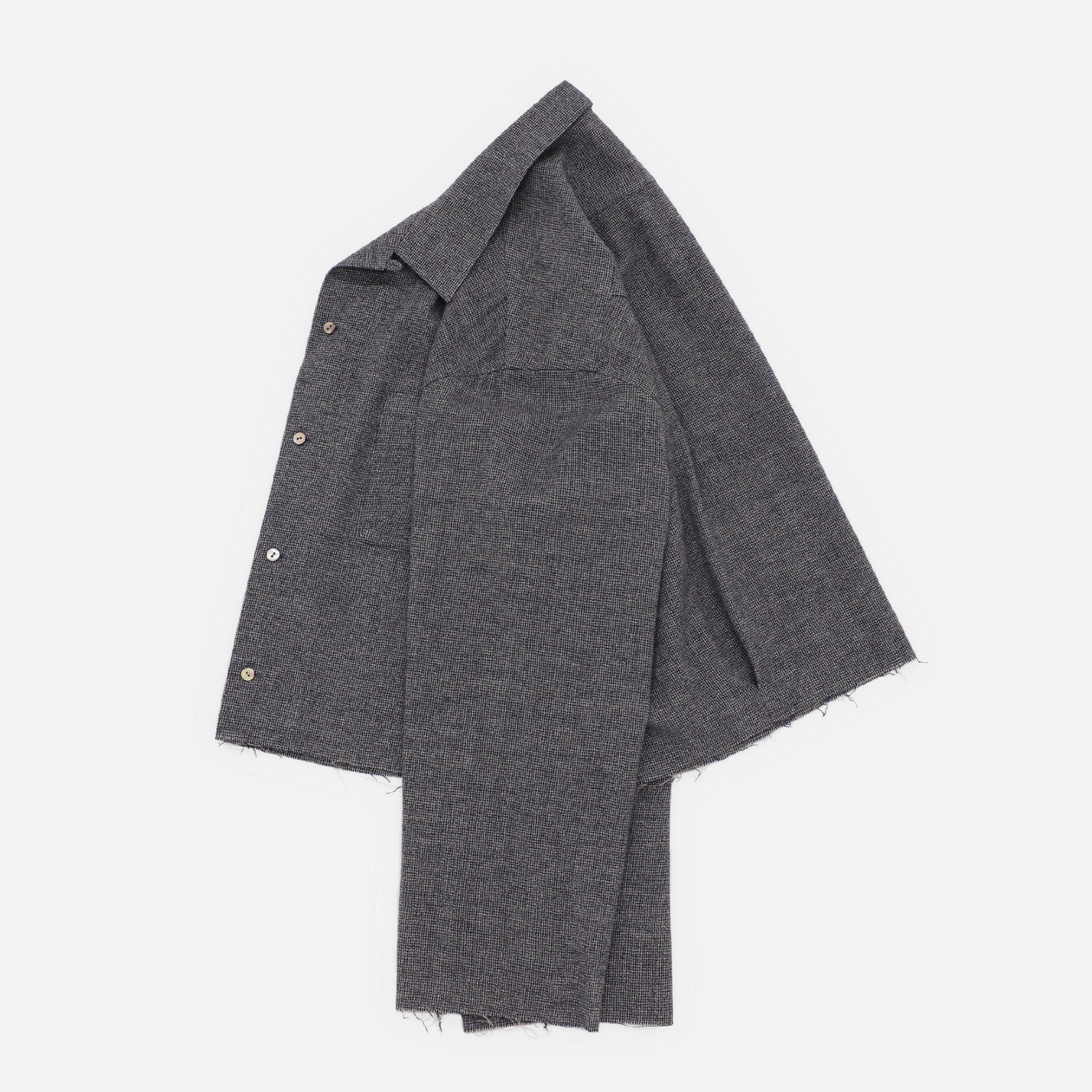 OPEN COLLAR SHIRTS(CHARCOAL)