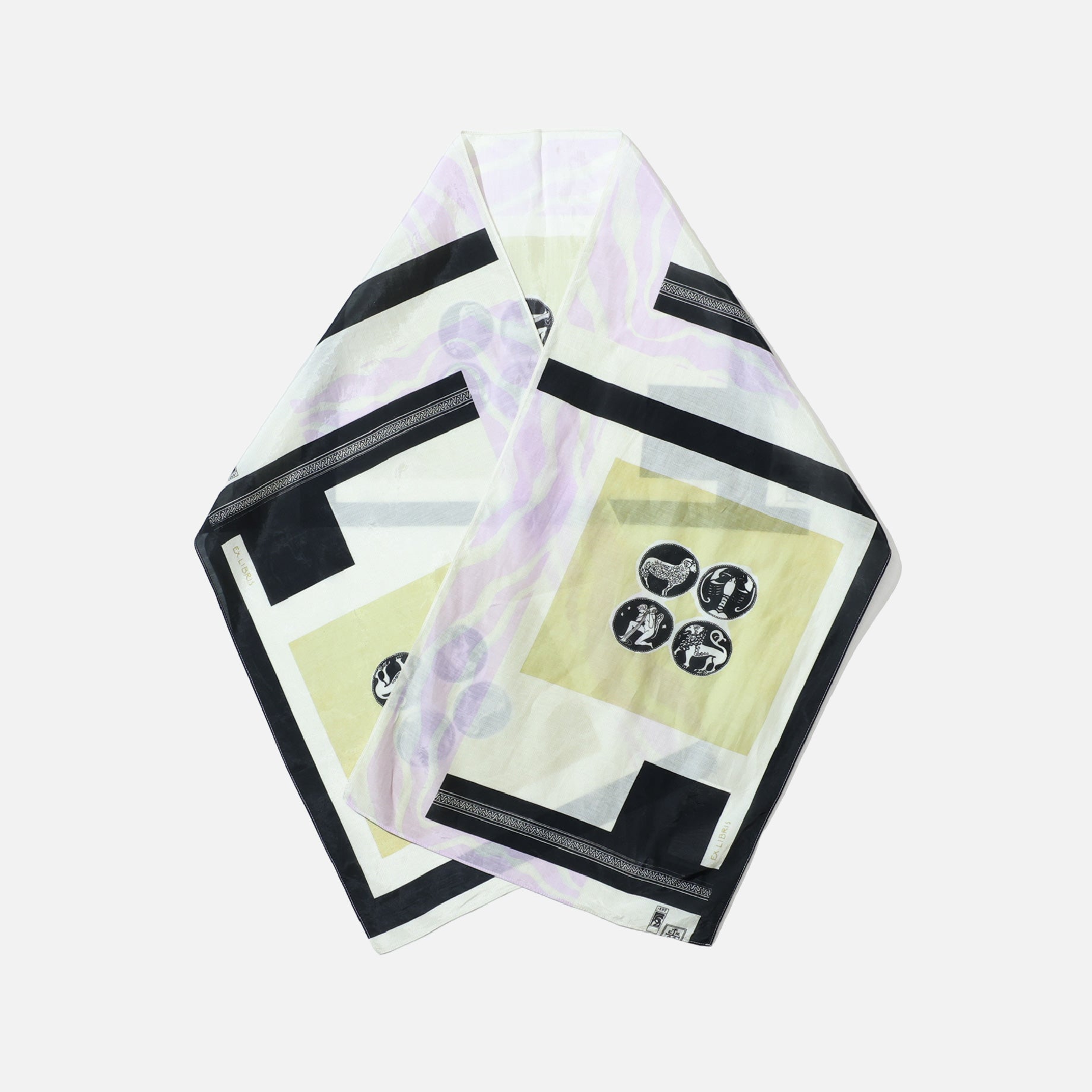 ELEMENT PRINT SCARF(IVORY×PINK)