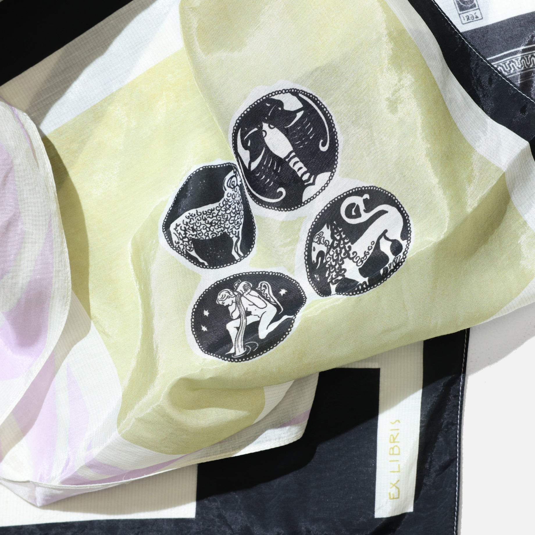 ELEMENT PRINT SCARF(IVORY×PINK)