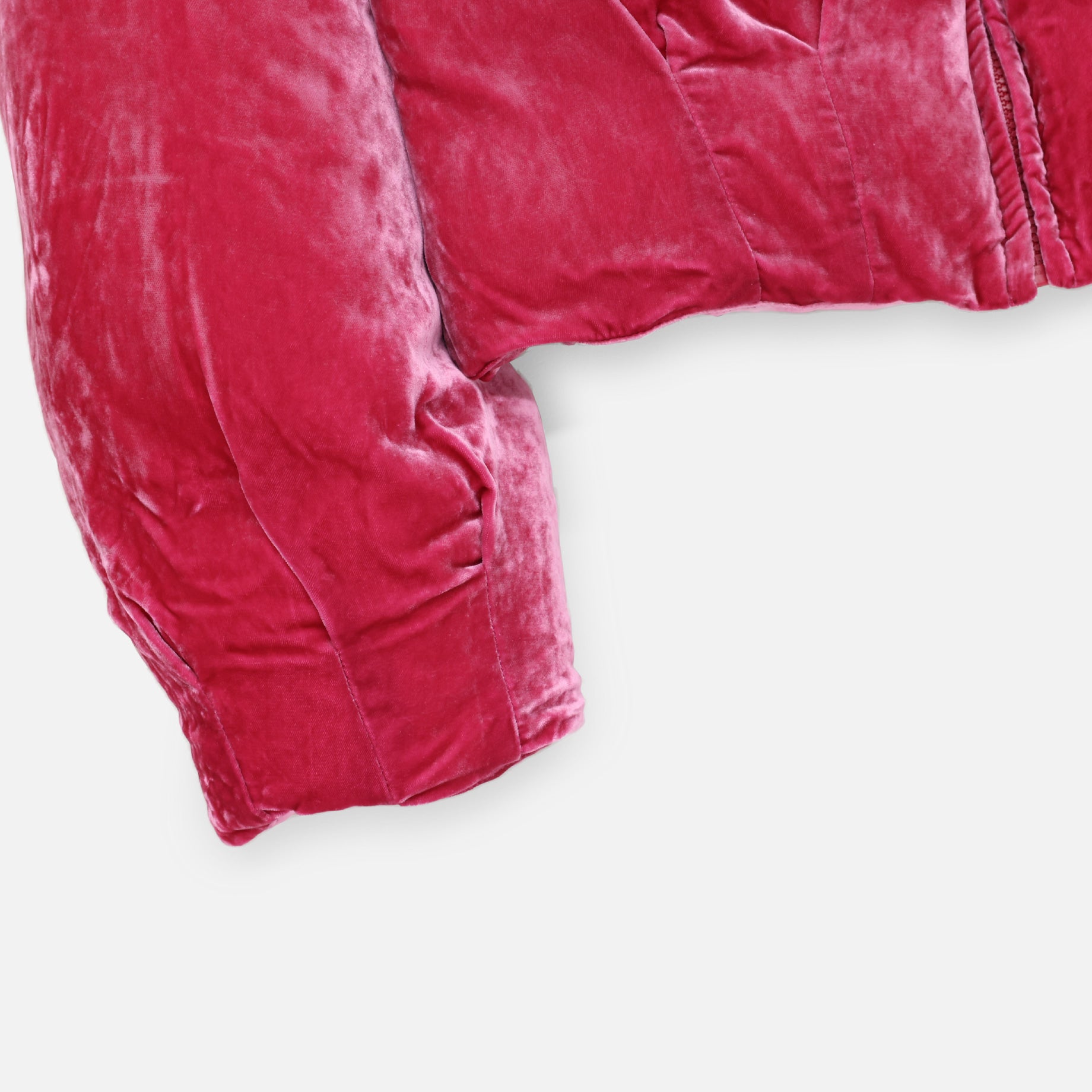 VELVET PUFFER JACKET(PINK)