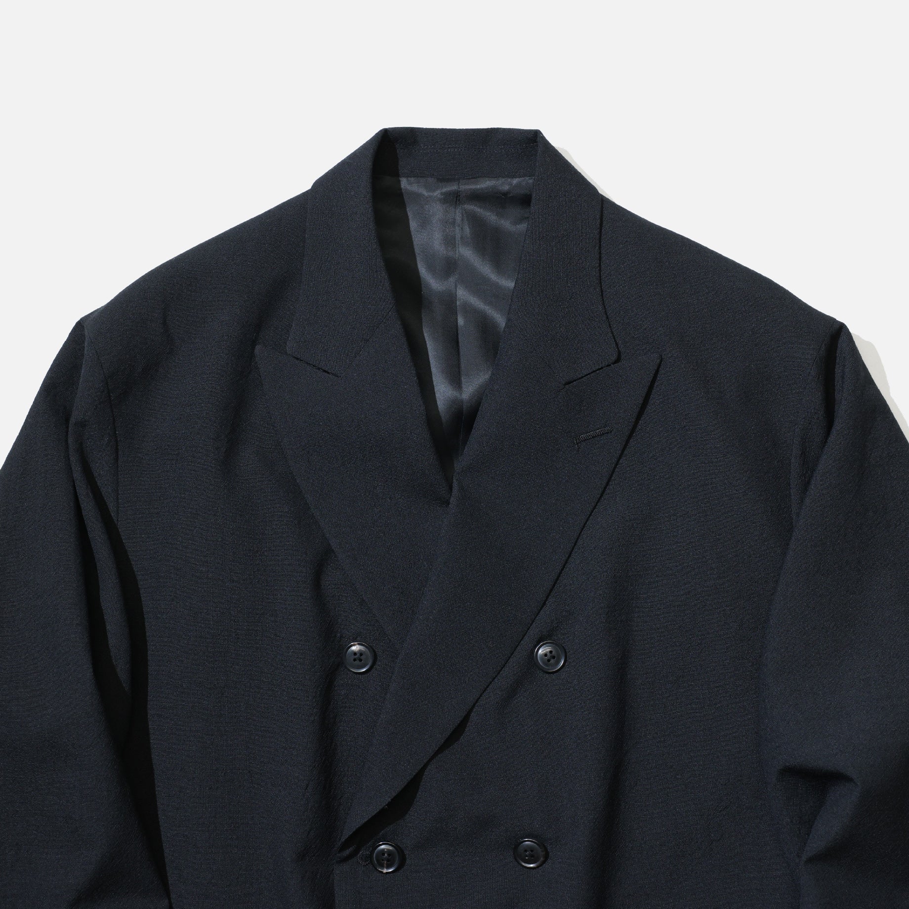 WOOL TROPICAL - DOUBLE BREASTED JACKET(BLACK)