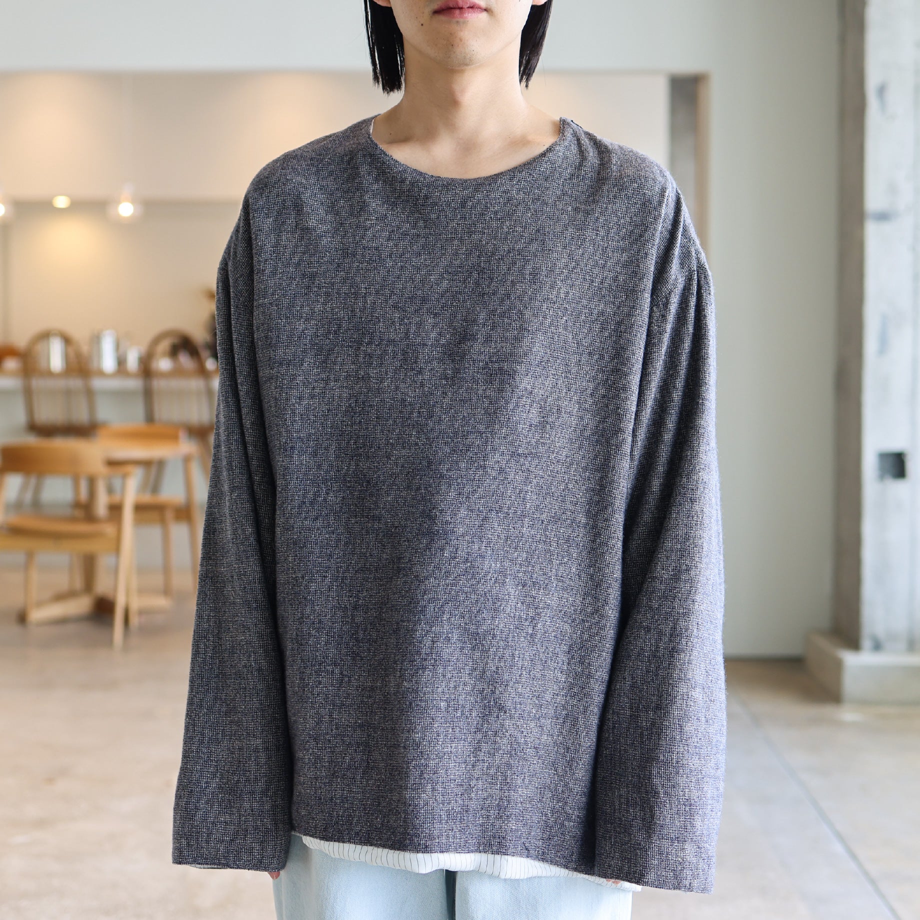 CREW NECK SHIRTS(CHARCOAL)