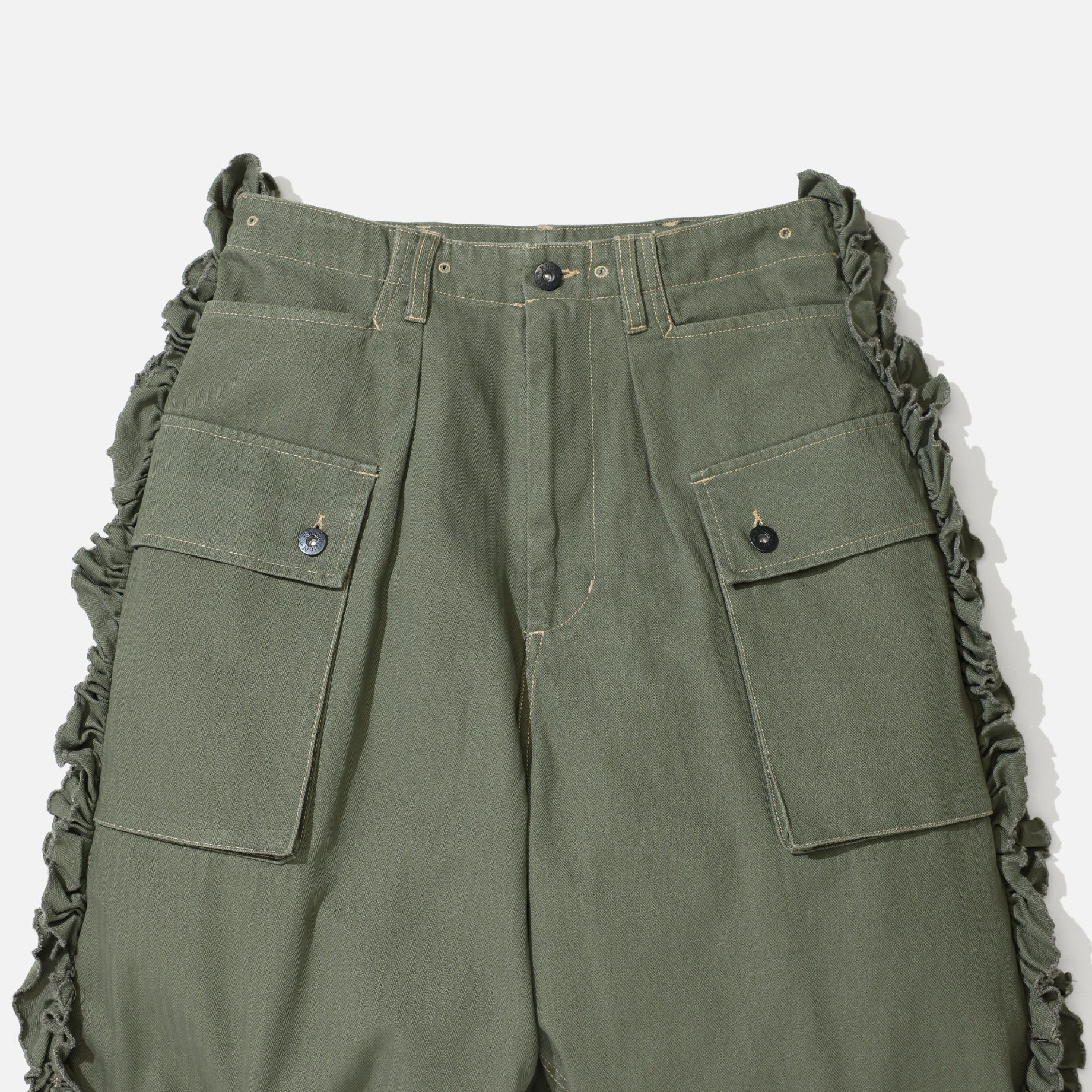 UTILITY PANTS - HERRINGBONE (OLIVE)