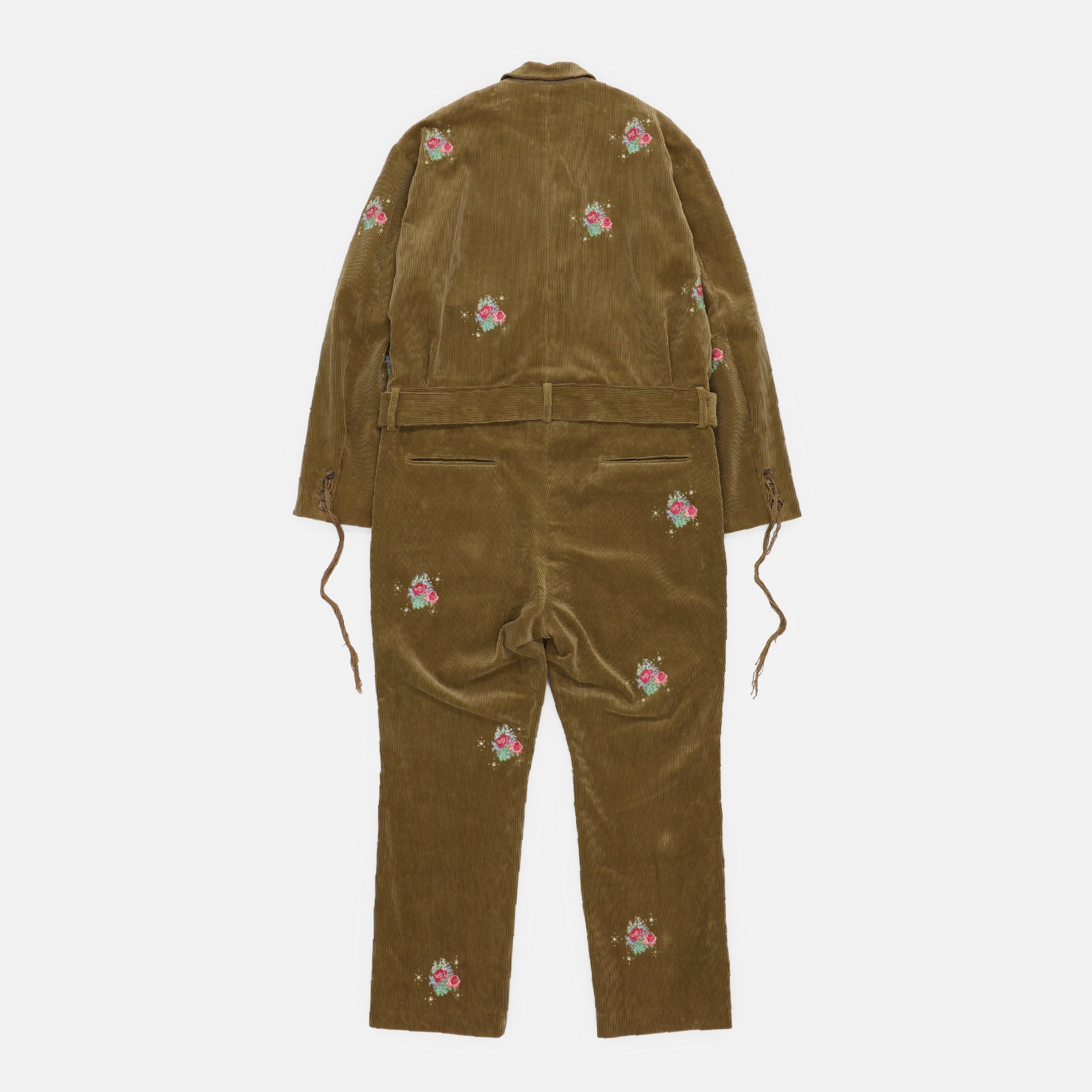 CORDUROY JUMPSUIT(CAMEL EMBROIDERY)