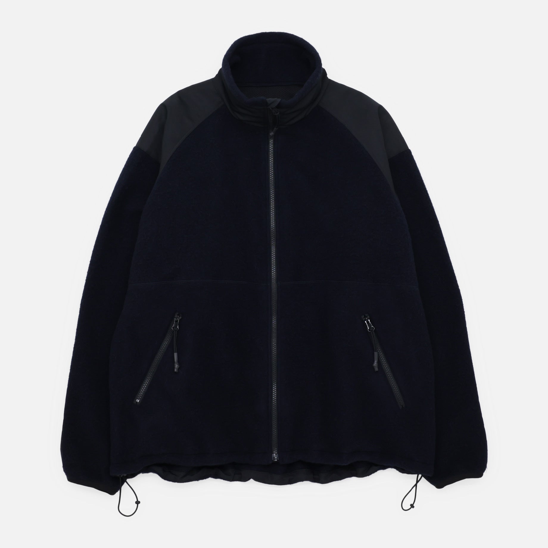 WOOL CASHMERE FLEECE ZIP UP BLOUSON（D .NAVY）