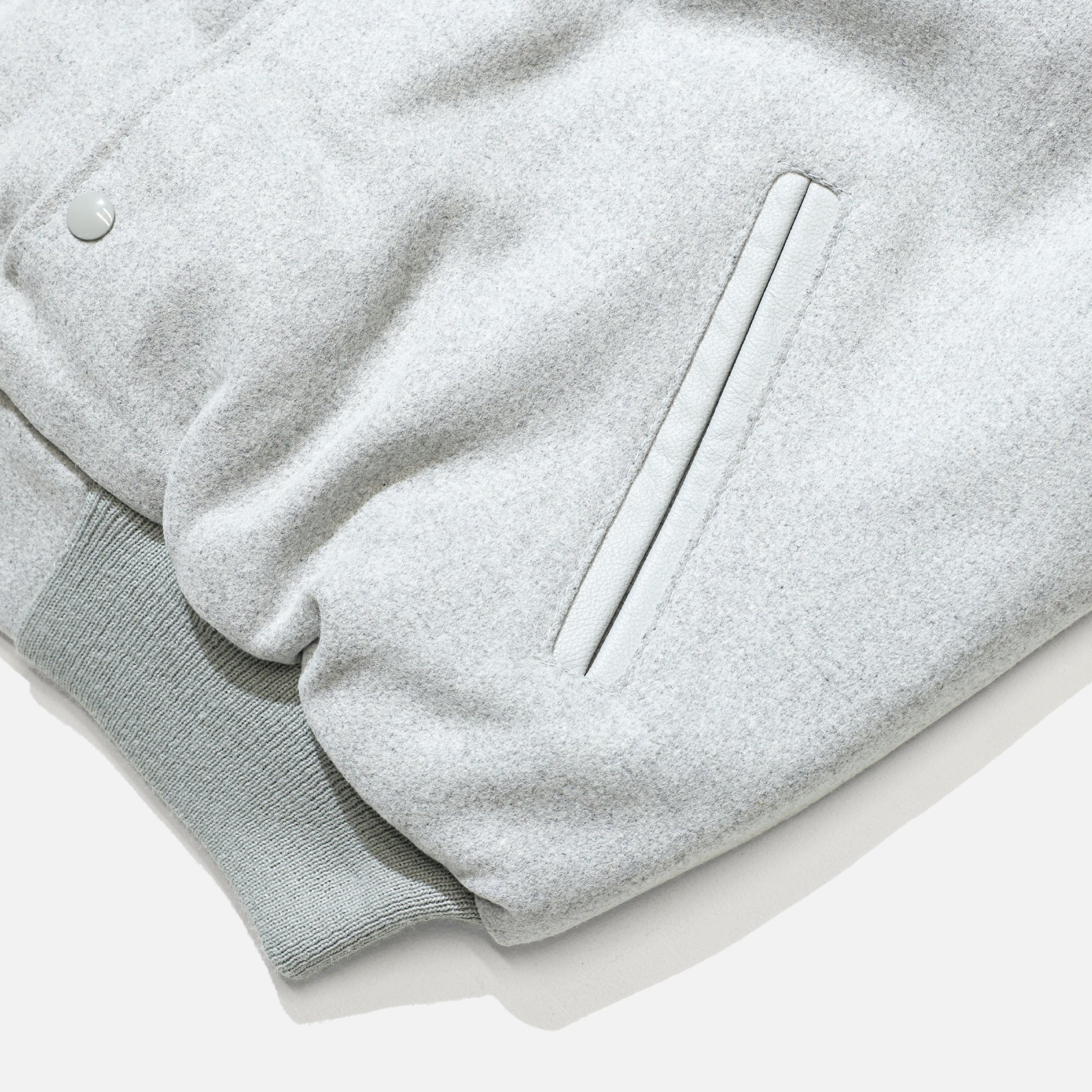 GAME SPORTS WEAR VARSITY VEST BYLON COLLAR(LT.GREY)
