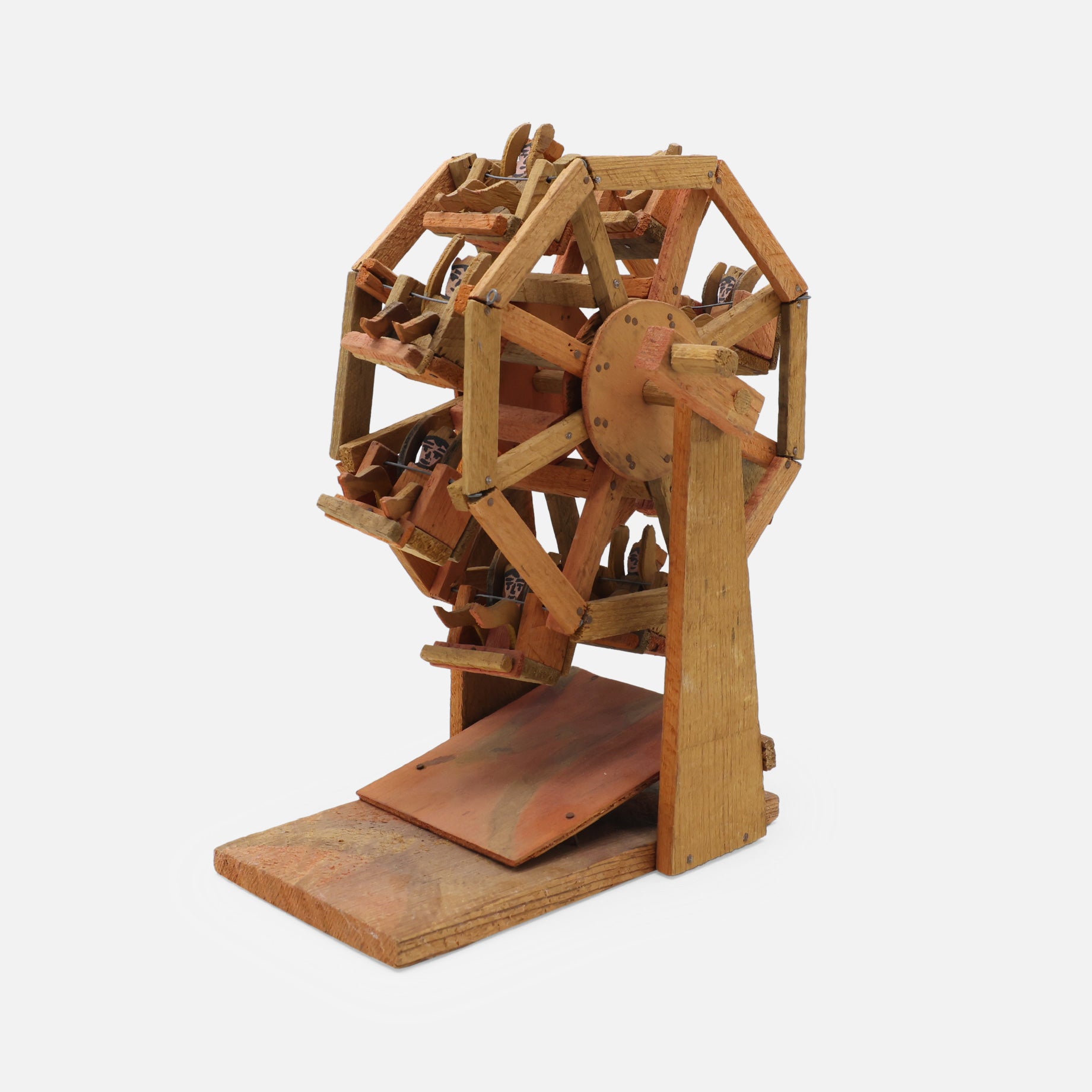 VINTAGE FOLK ART WOODEN TOY(FERRIS WHEEL)