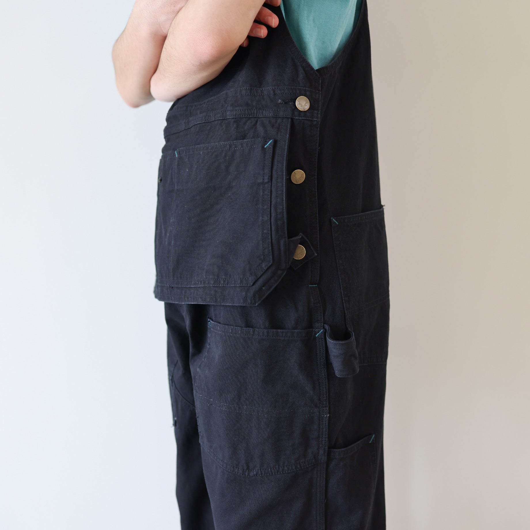 OVERALLS - 10OZ COTTON CANVAS(BLACK)