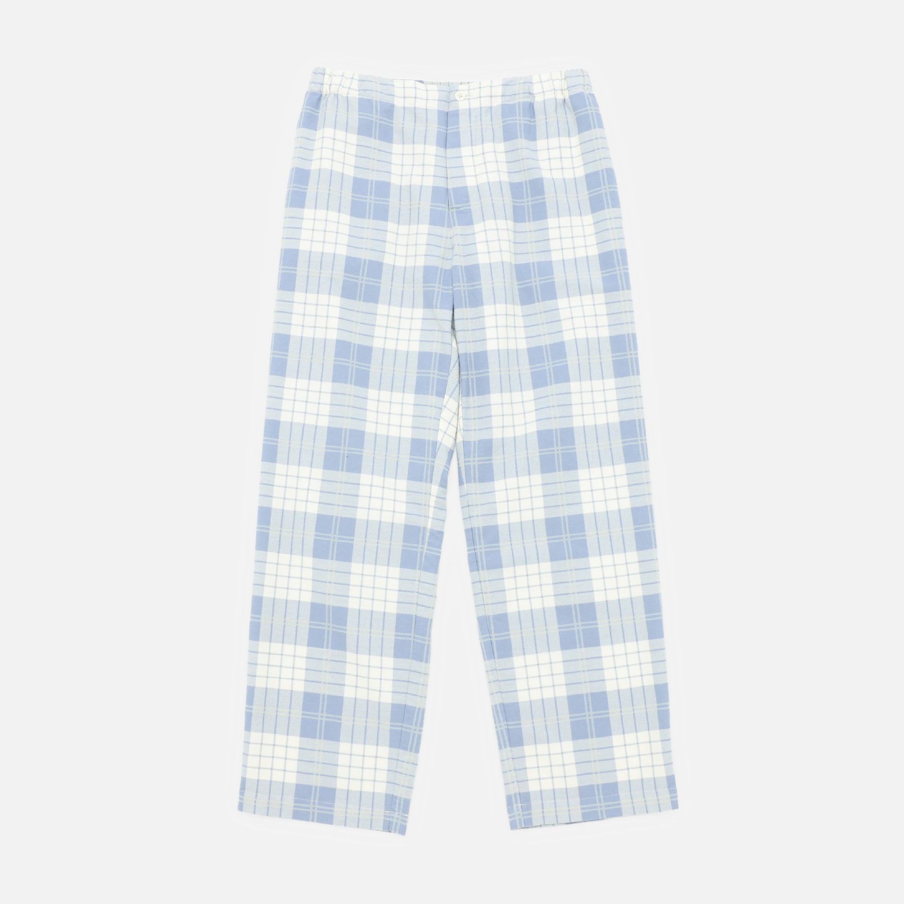 CHECK PANTS (IVORY × LIGHT BLUE)