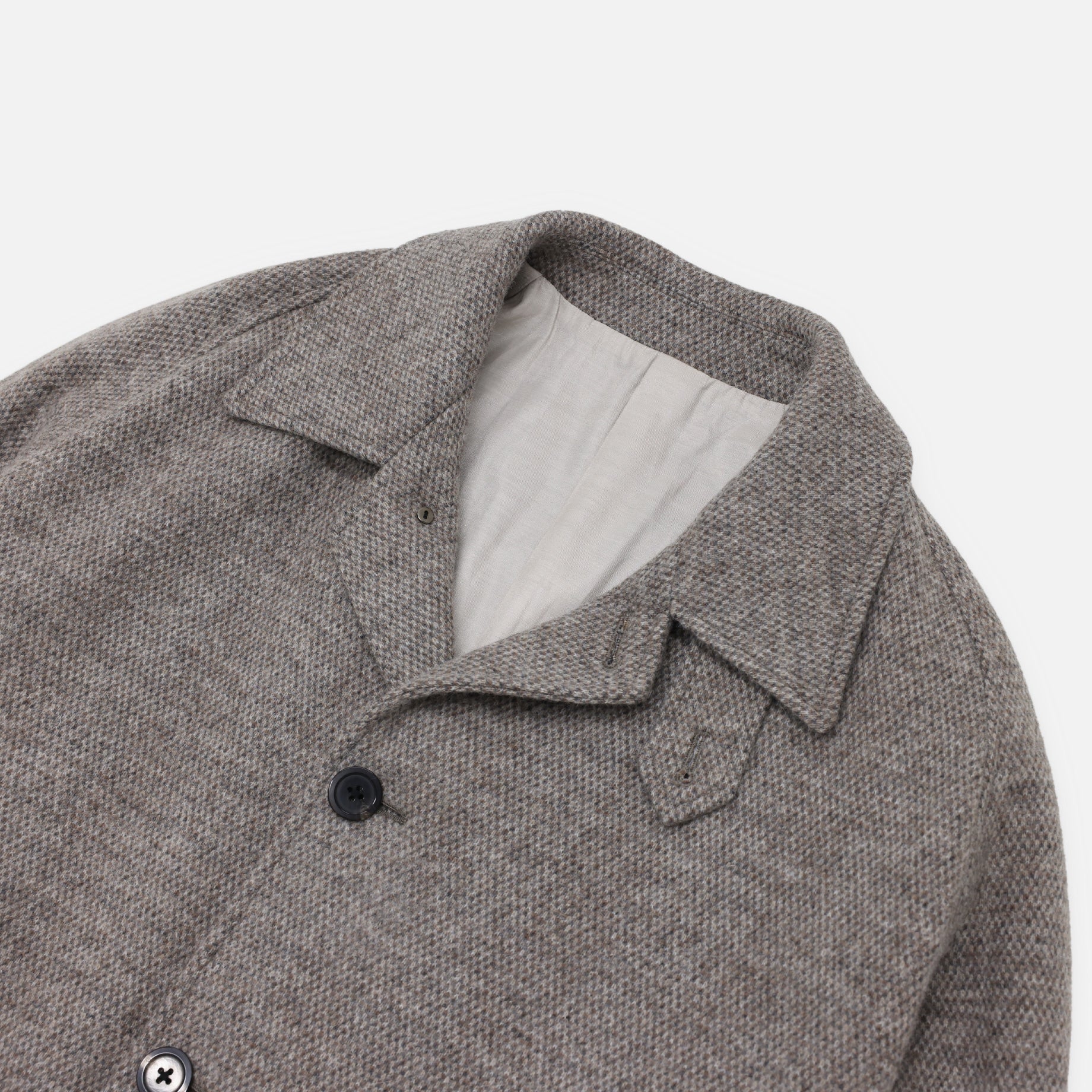 KNIT BALMACAAN COAT(BEIGE)