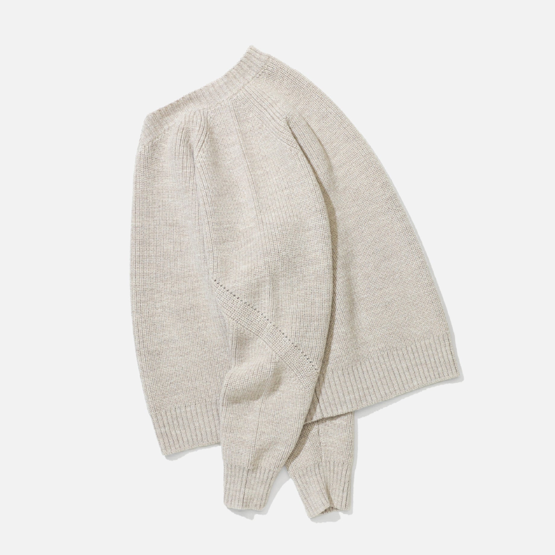 V - NECK SWEATER (BEIGE)