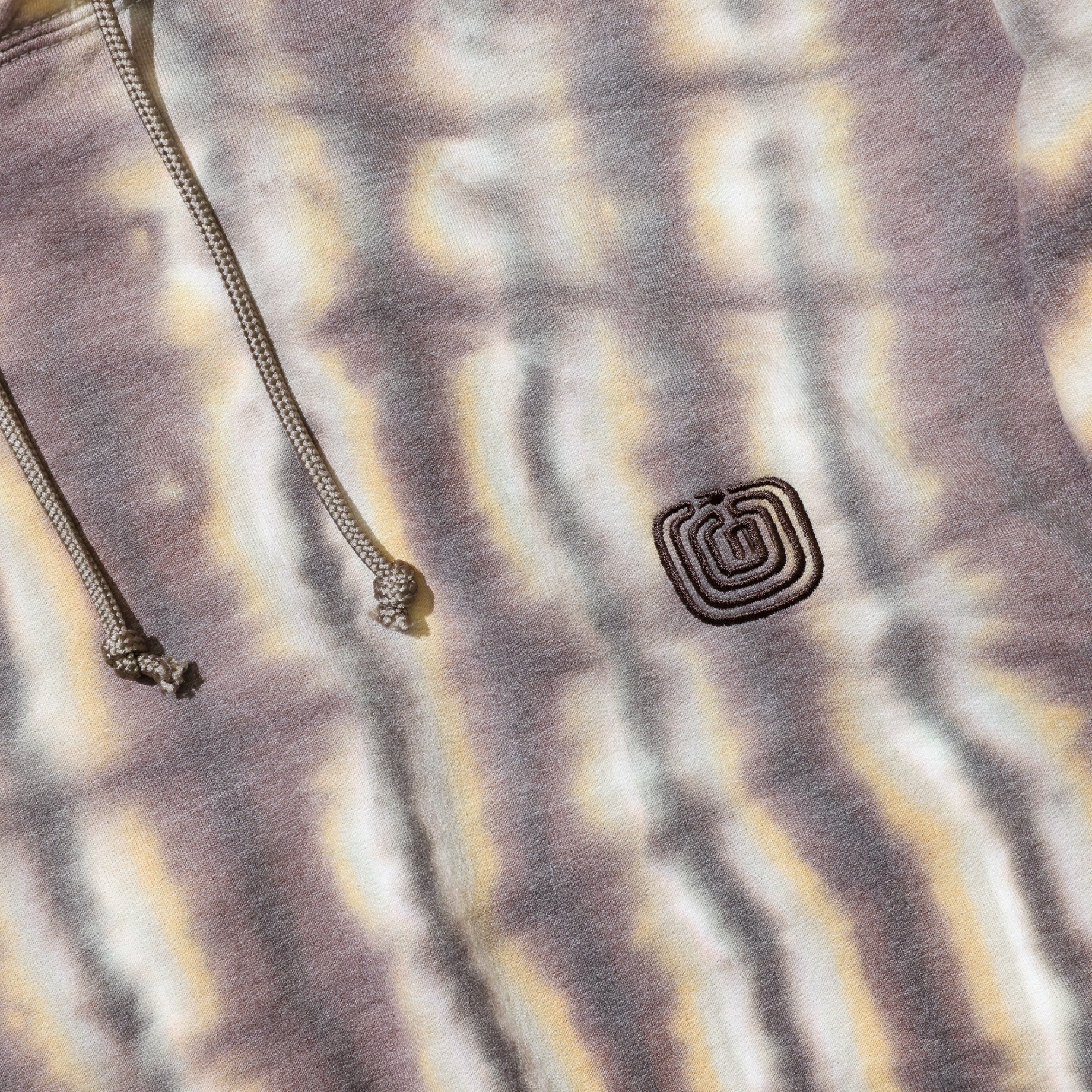 SWEAT HOODIE "MEX STRIPE DYE"(BROWN STRIPE)