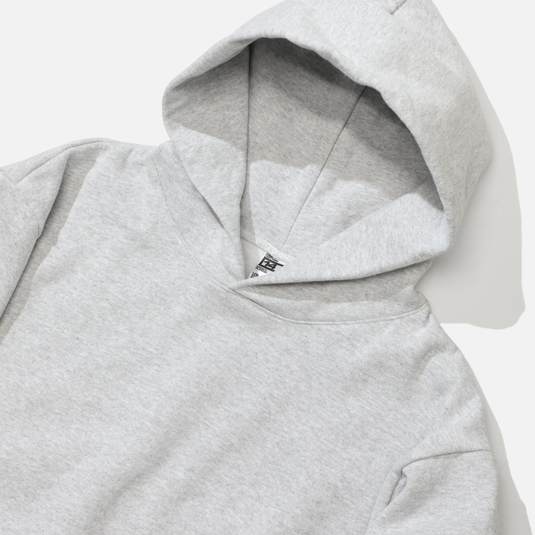 LOS ANGELES APPAREL HEAVY FLEECE HOOD 14OZ(ASH)