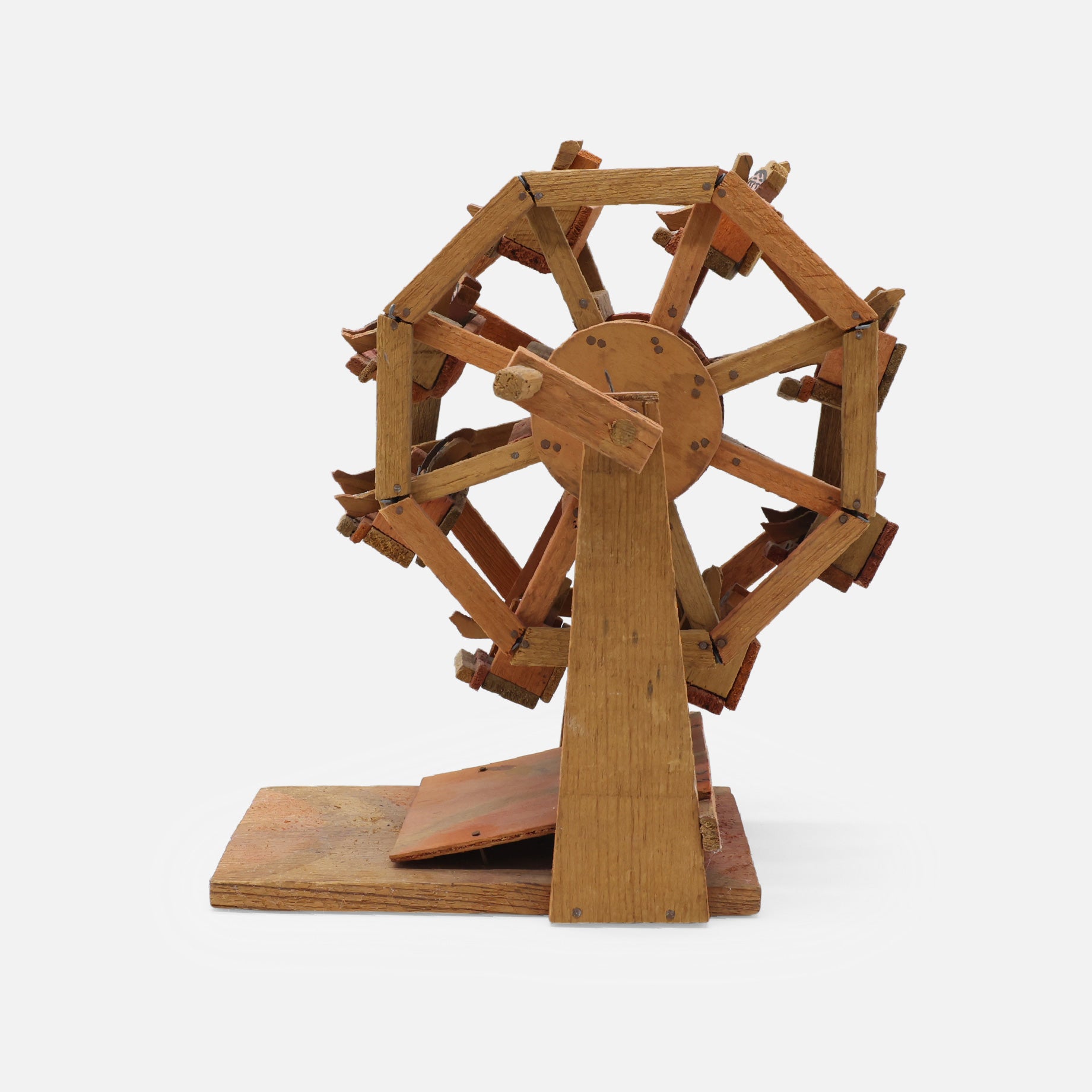 VINTAGE FOLK ART WOODEN TOY(FERRIS WHEEL)